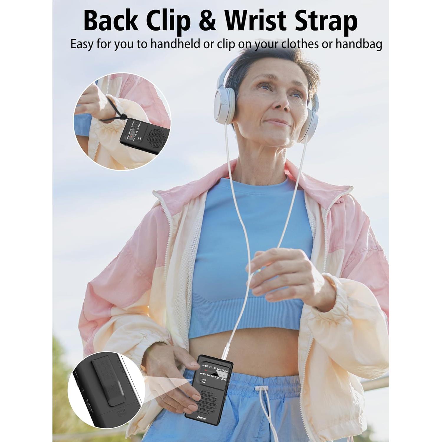 Radio Portátil AM FM Jimeng 211 con Altavoz 3W y Linterna