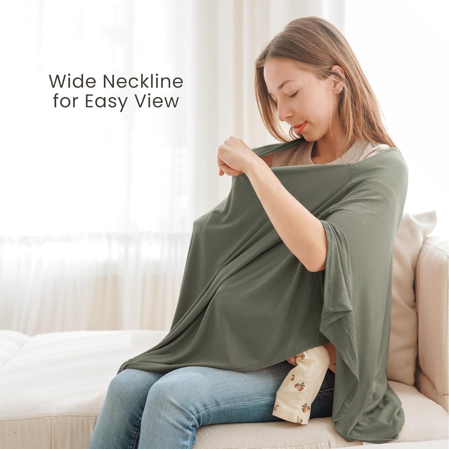 Cubierta de Lactancia Konssy Verde Militar Transpirable 360°