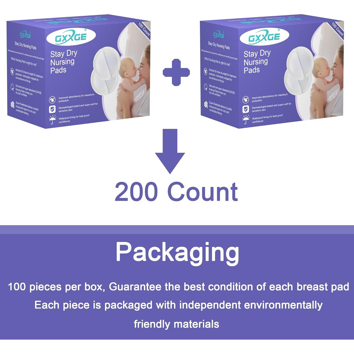 Almohadillas Desechables para Lactancia GXXGE 200 Unidades Ultra Absorbentes