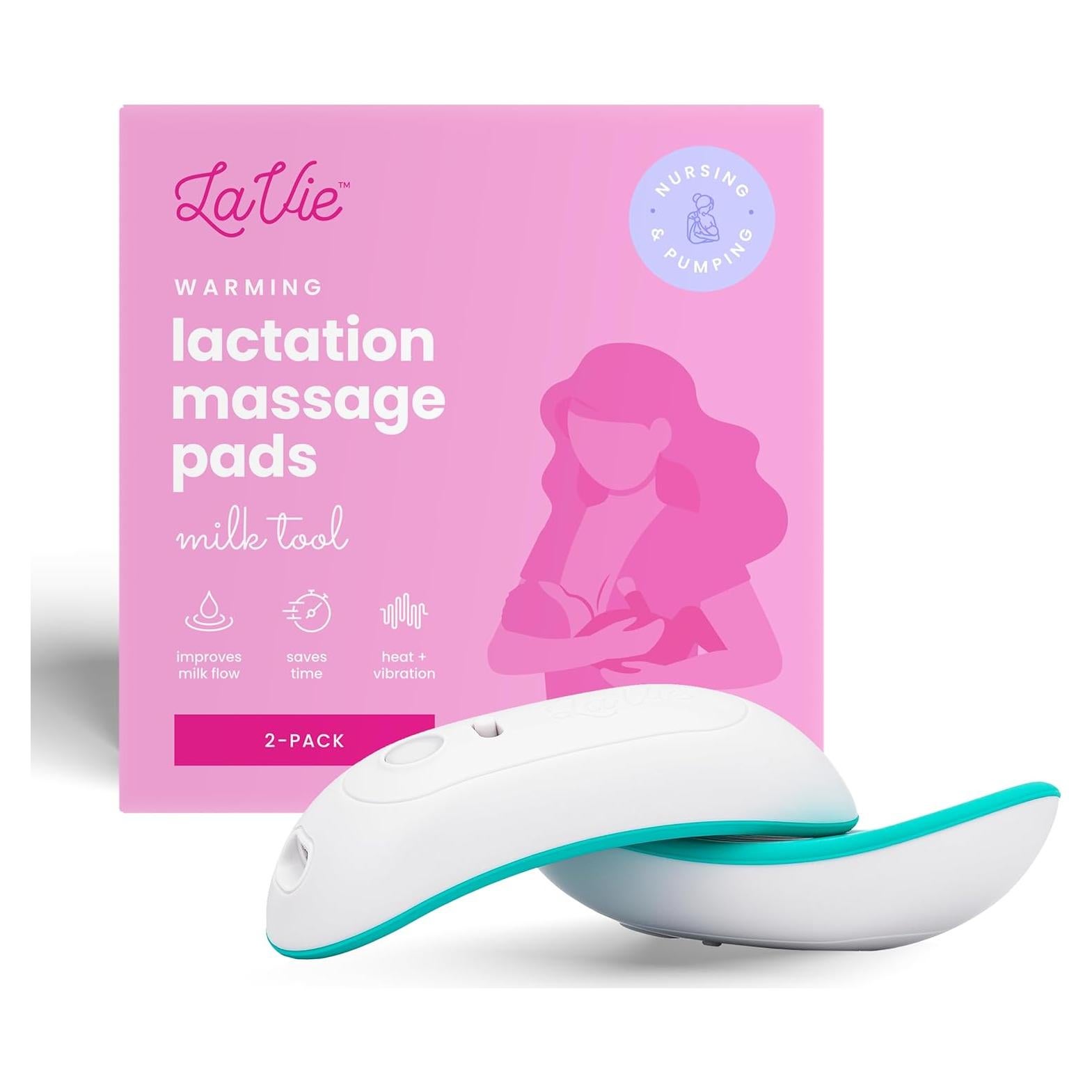 LaVie Masajeador de Lactancia 2-en-1 Calentado y Vibrante