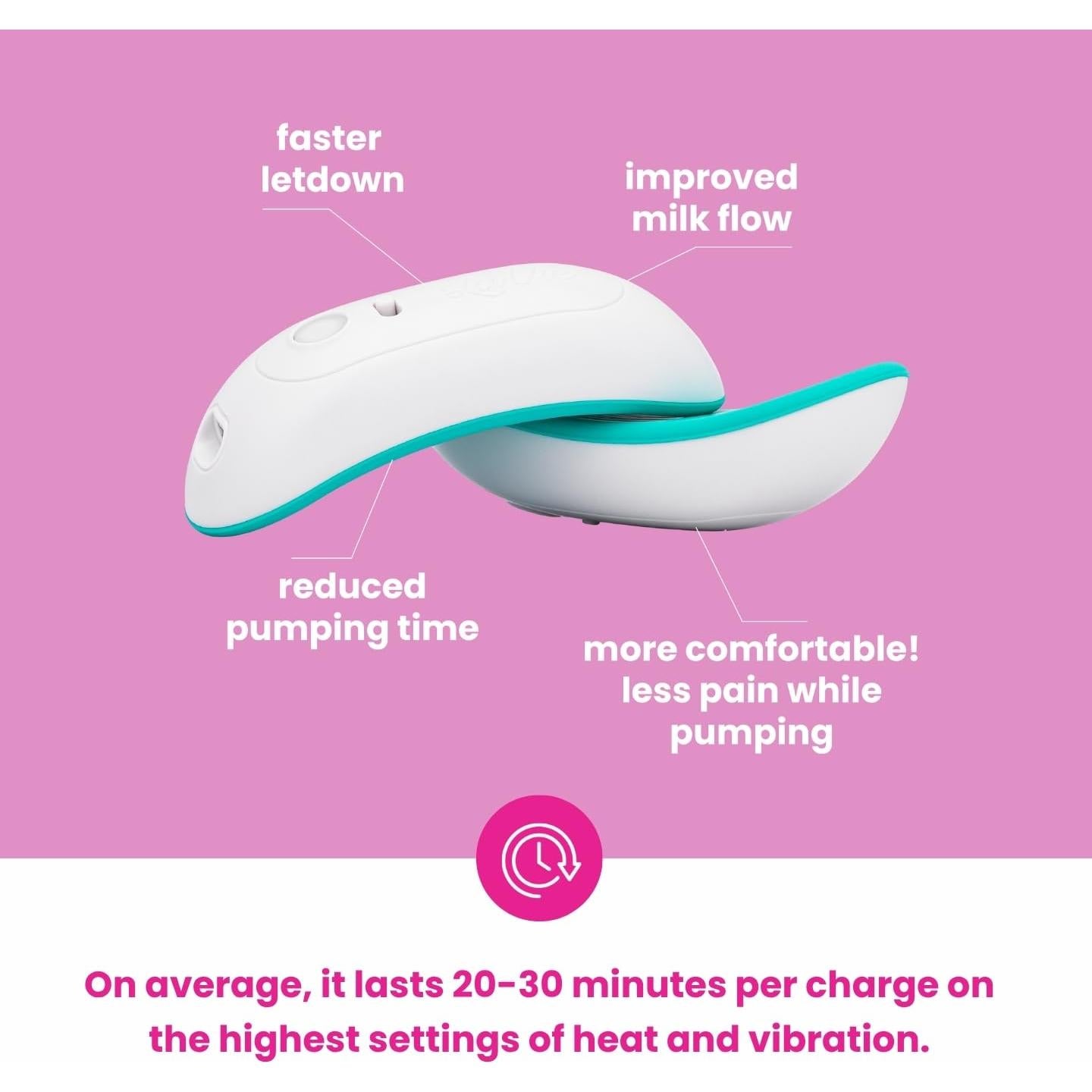 LaVie Masajeador de Lactancia 2-en-1 Calentado y Vibrante