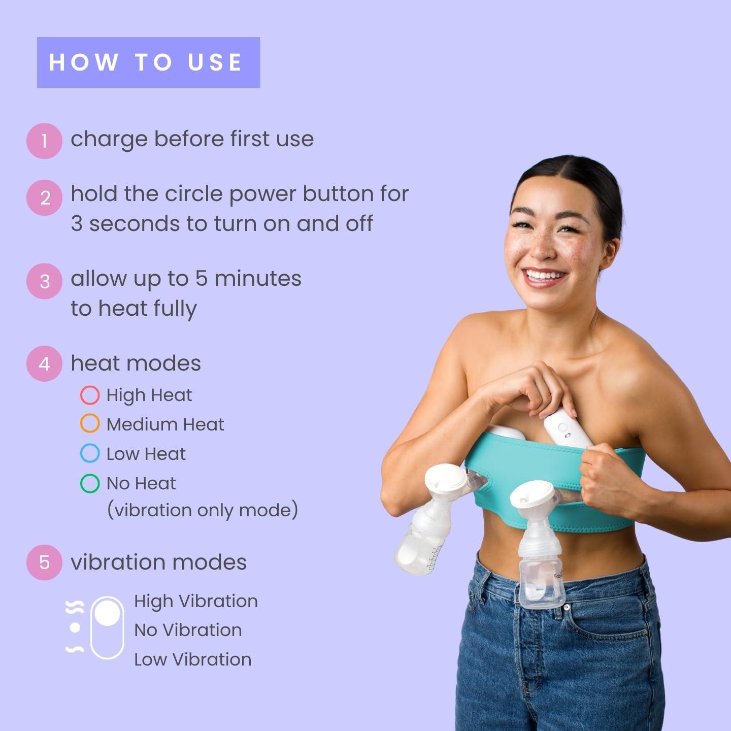 LaVie Masajeador de Lactancia 2-en-1 Calentado y Vibrante