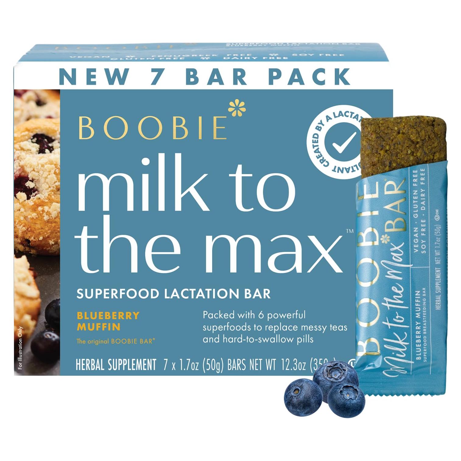 Barra de Superalimento de Arándano Boobie - Lactancia Vegana (7 Unidades)