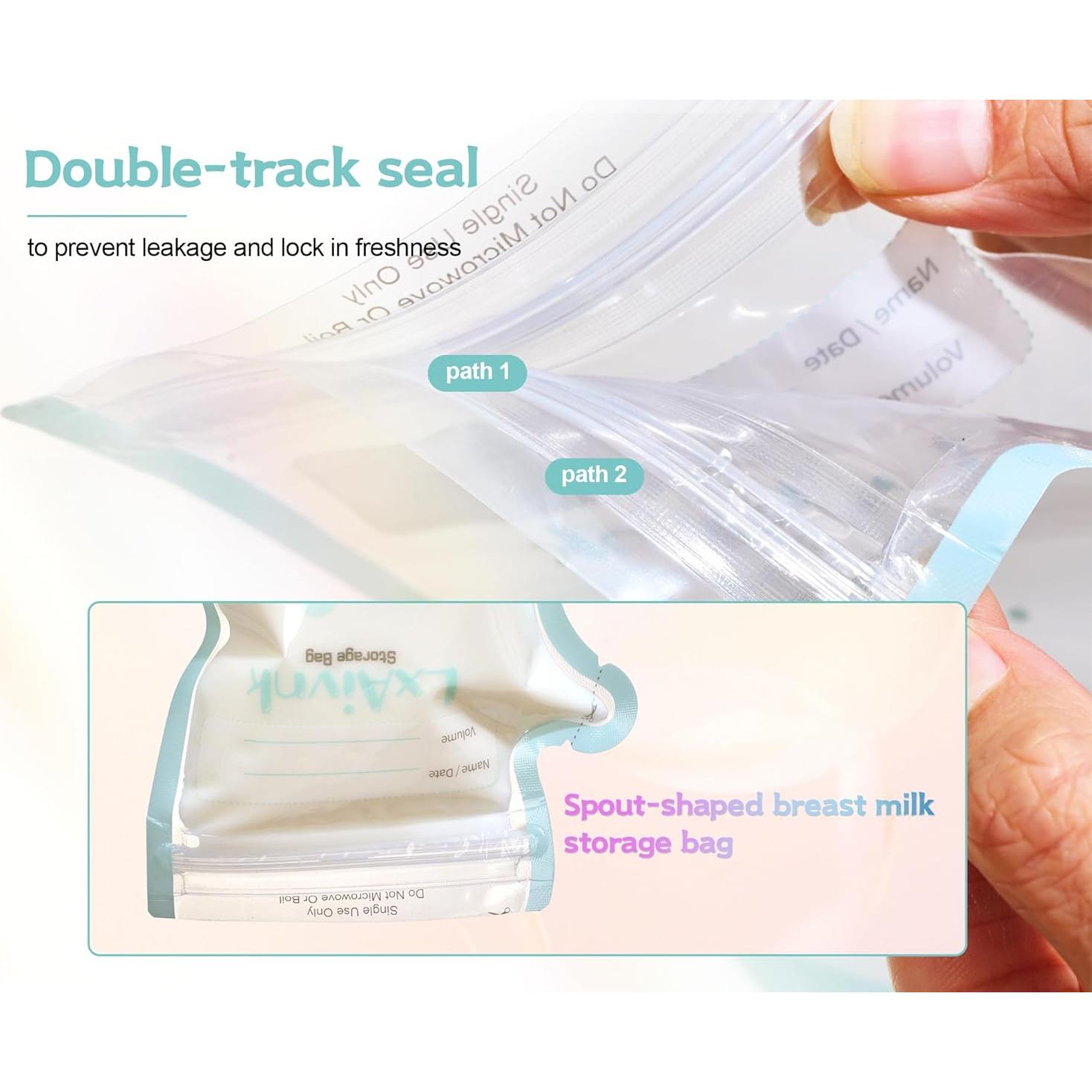 Bolsas de Almacenamiento de Leche Materna LXAIVNK 180ml - 60 Unidades