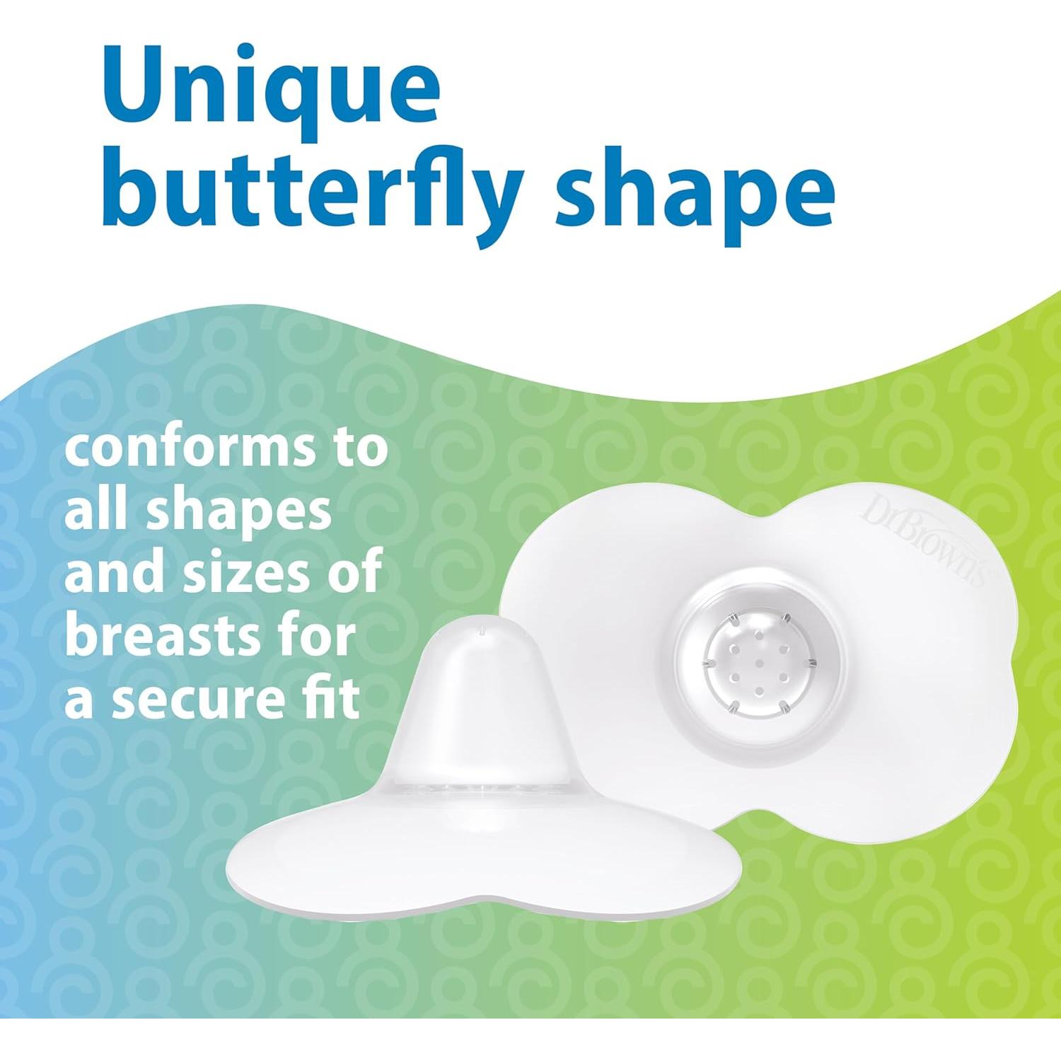 Escudos de Pezón Mariposa Dr. Brown 20mm para Lactancia