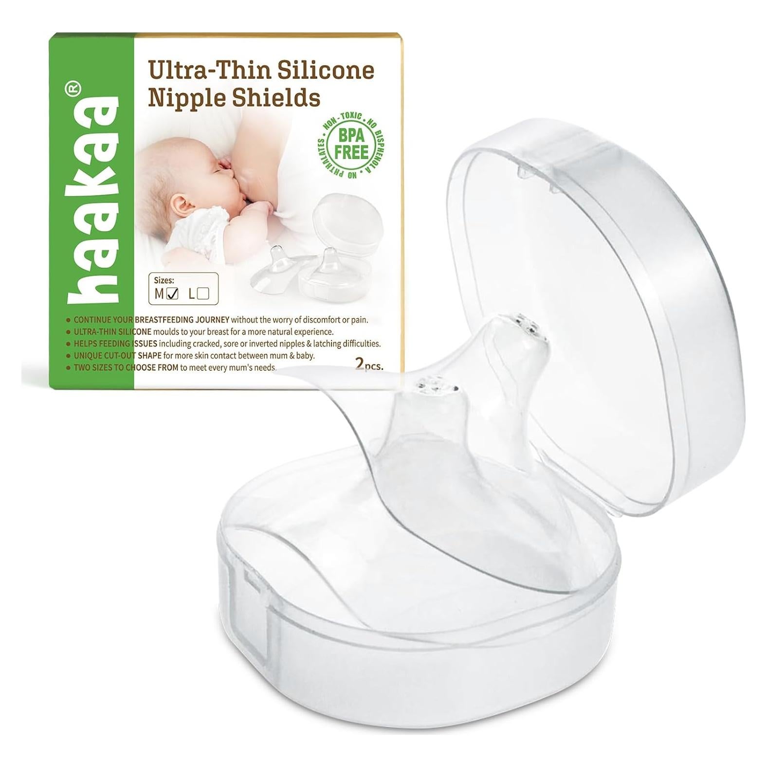 Protectores de Pezón Haakaa de Silicona Ultra Delgado 18mm 2pk