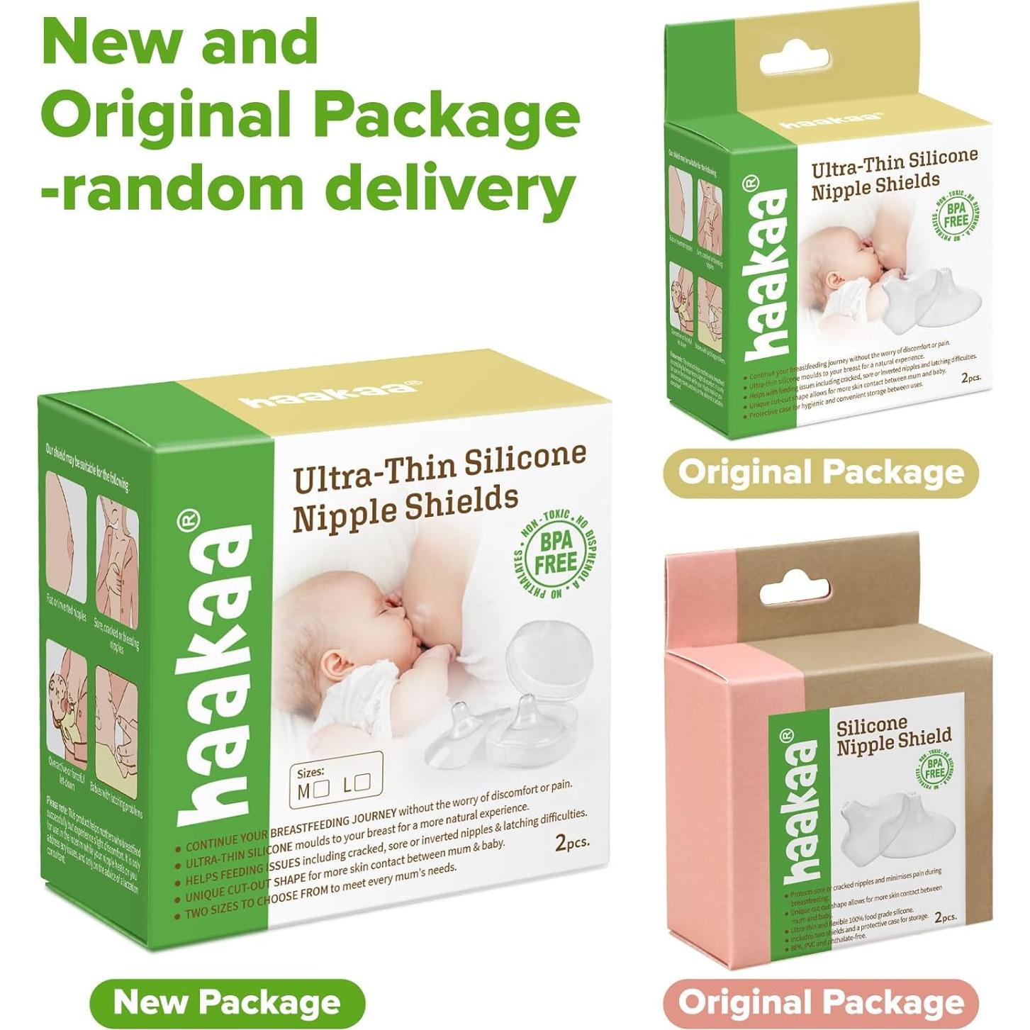 Protectores de Pezón Haakaa de Silicona Ultra Delgado 18mm 2pk