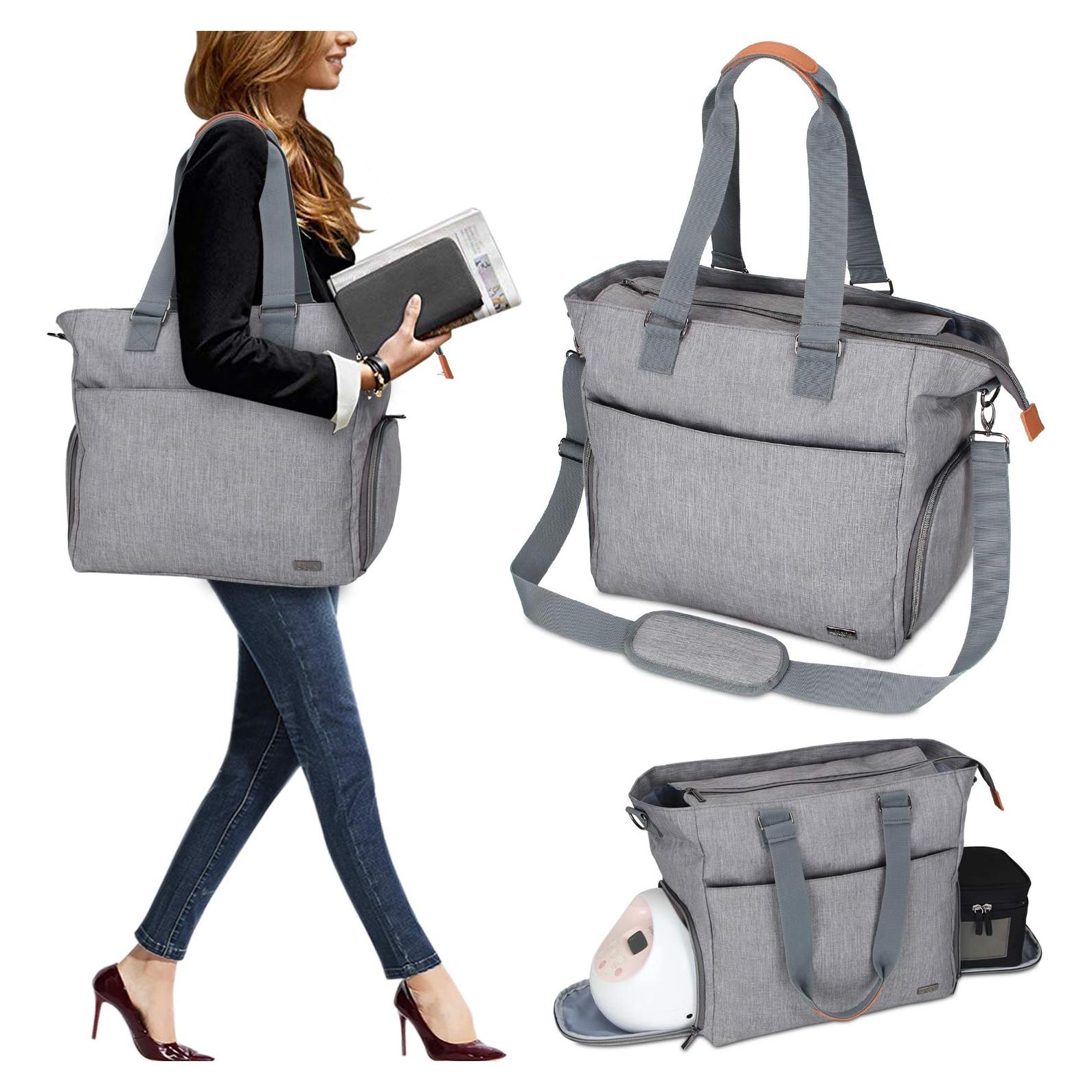 Bolsa de Transporte LUXJA para Extractor de Leche y Laptop Gris
