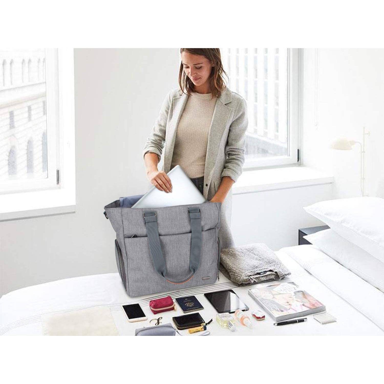 Bolsa de Transporte LUXJA para Extractor de Leche y Laptop Gris
