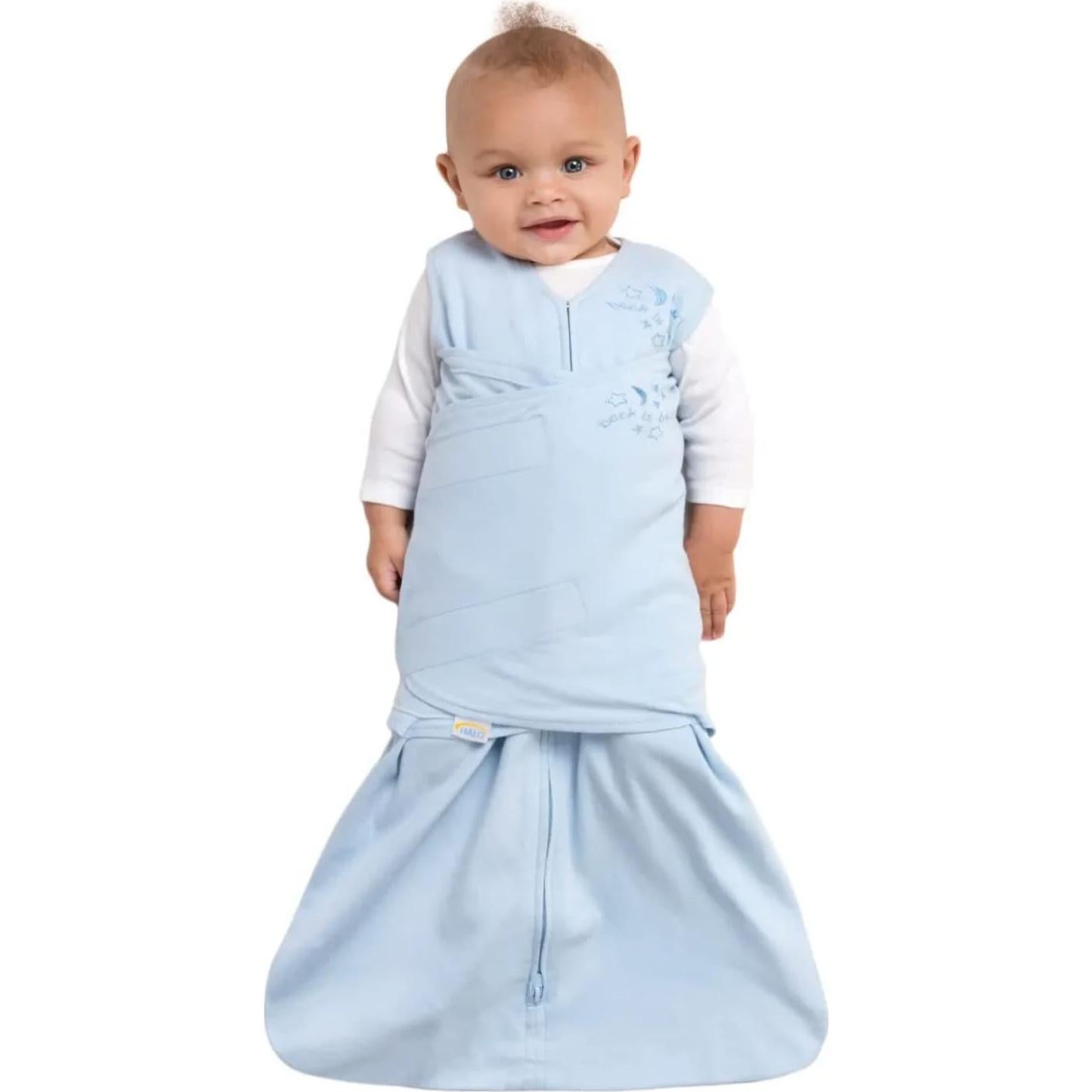 Saco de Sueño HALO 100% Algodón Recién Nacido Azul Bebé