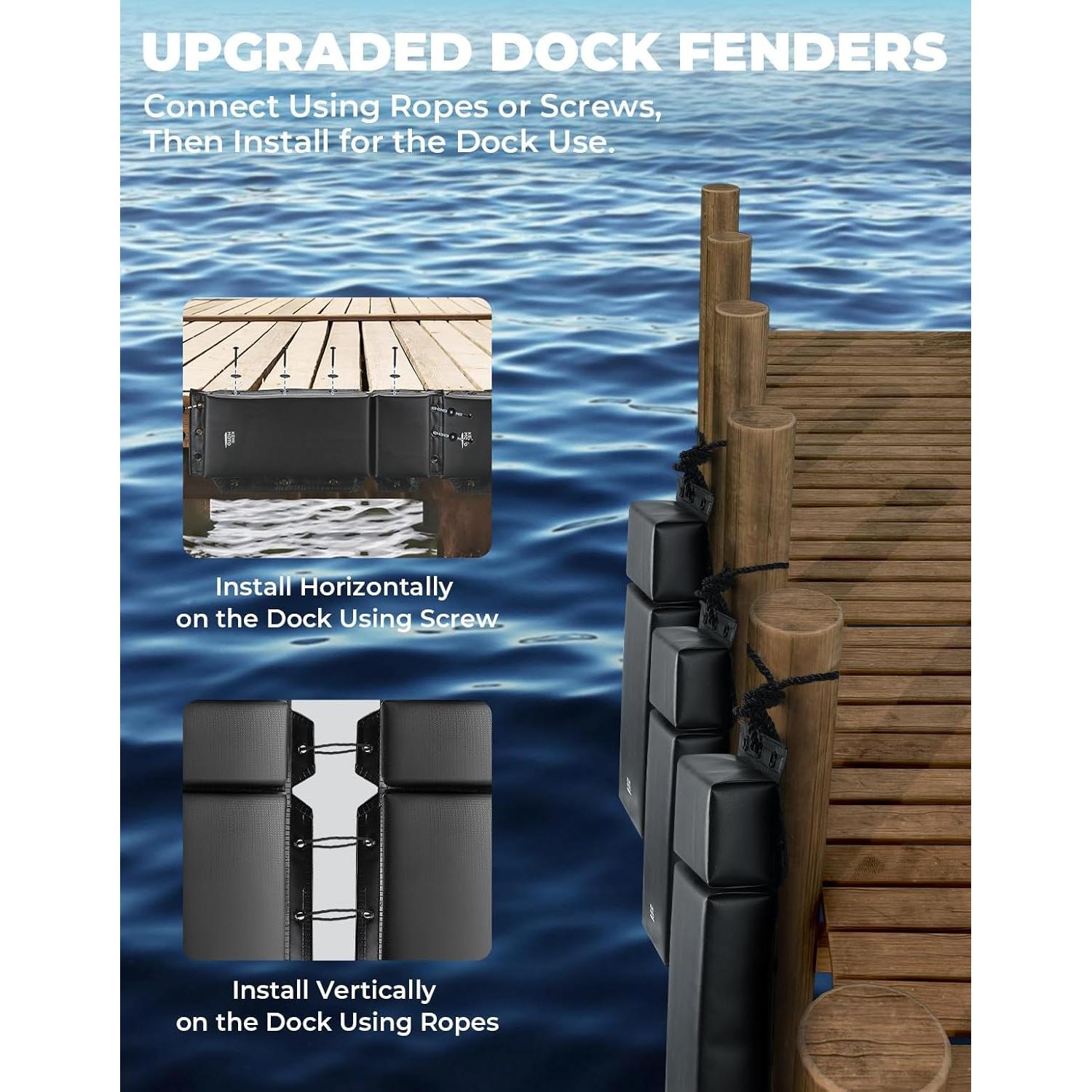 KEMIMOTO Protectores de Muelles para Barcos hasta 7,62 m