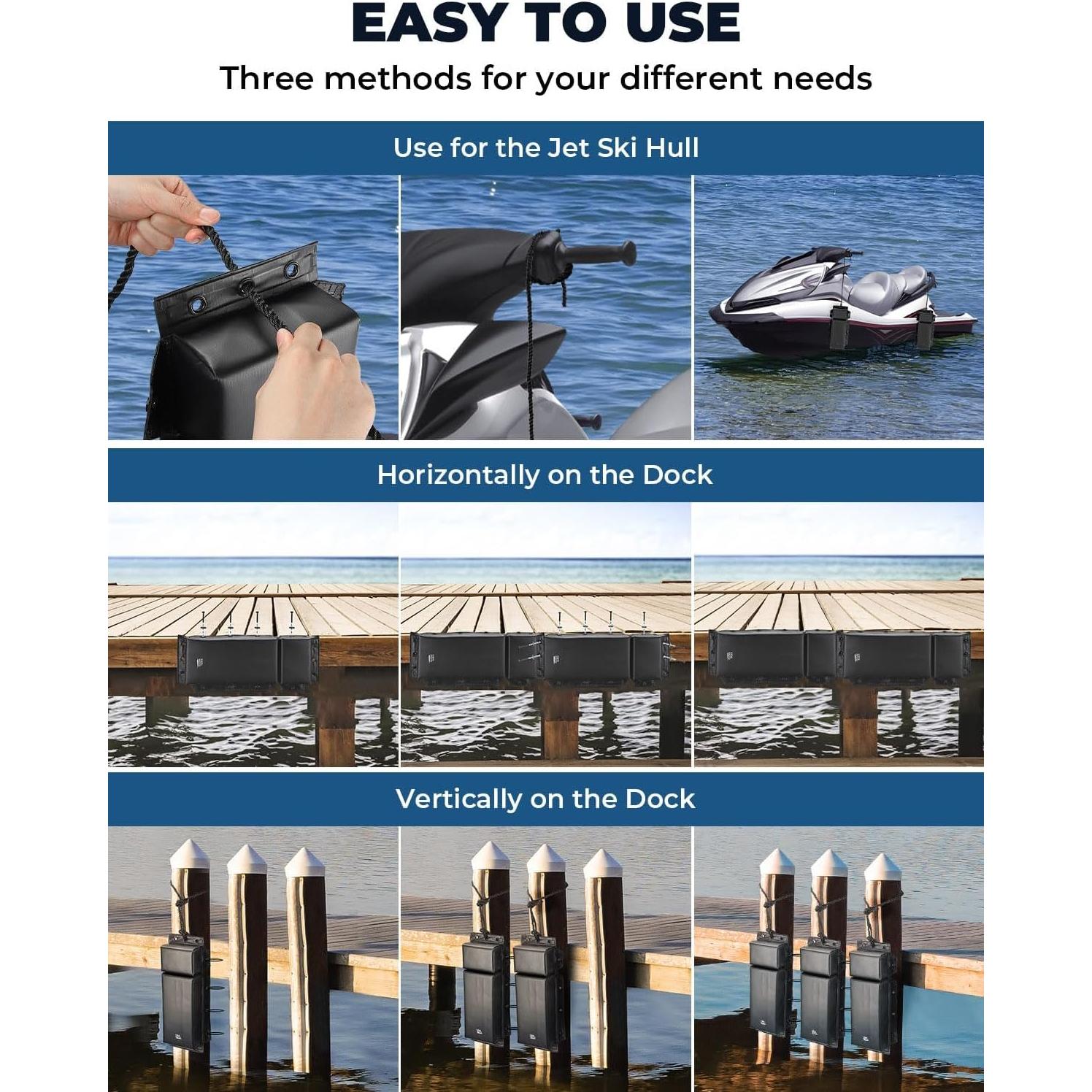 KEMIMOTO Protectores de Muelles para Barcos hasta 7,62 m