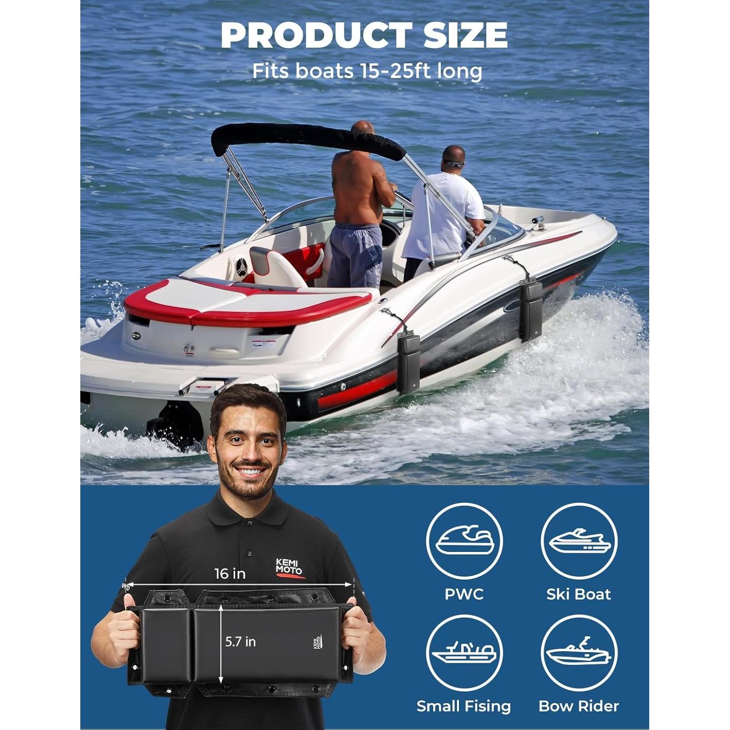 KEMIMOTO Protectores de Muelles para Barcos hasta 7,62 m