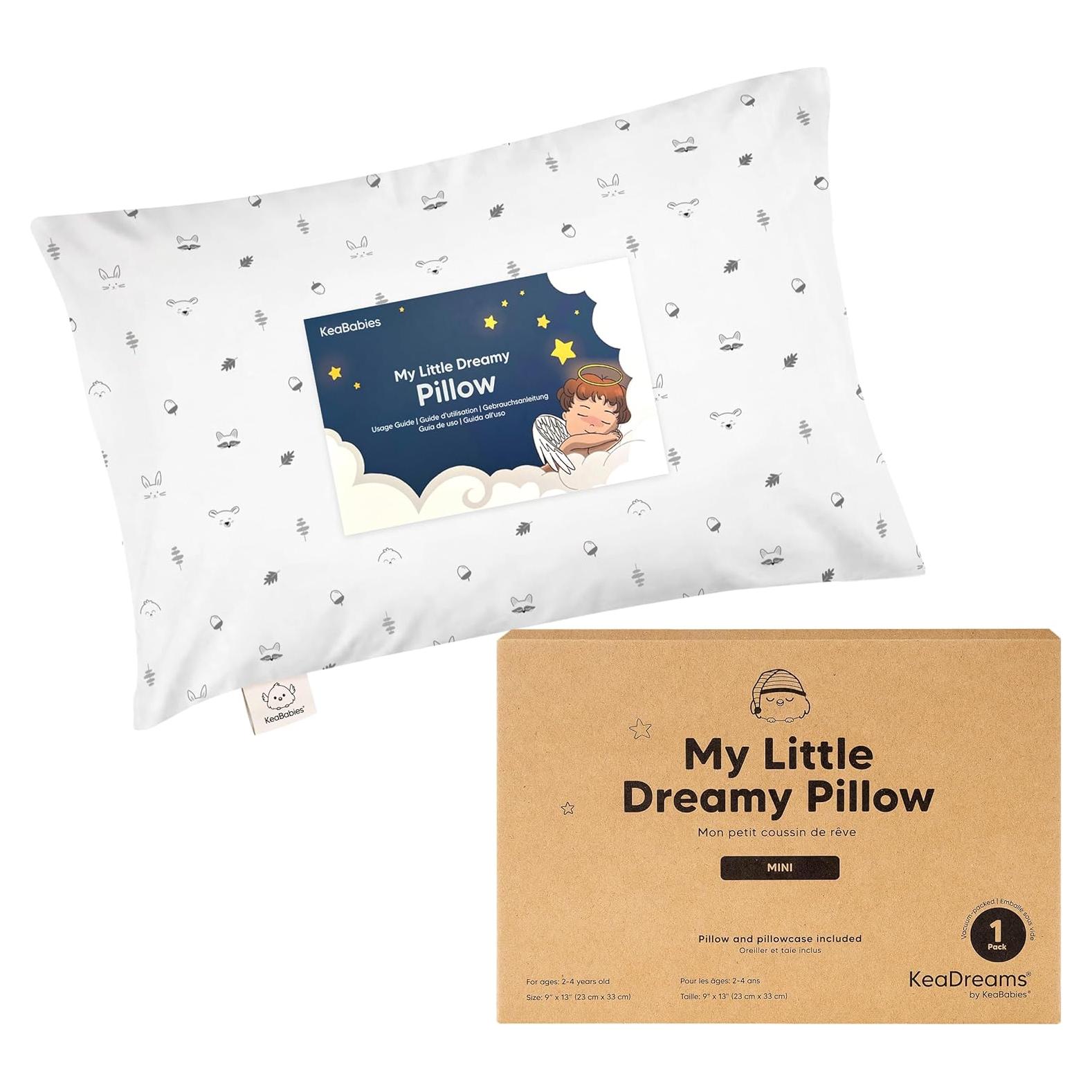 Almohada Mini para Niños KeaBabies 22x33 cm Orgánica Suave