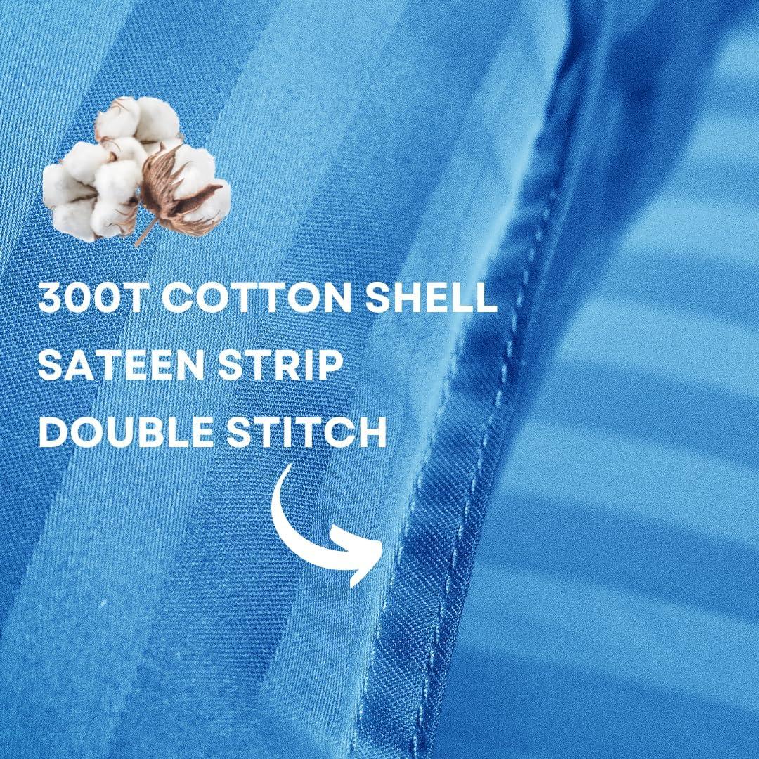 Almohadas Kinder Fluff para Niños 33x46cm Azul Rayas (Paquete de 2)