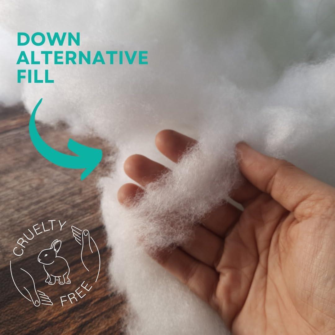 Almohadas Kinder Fluff para Niños 33x46cm Azul Rayas (Paquete de 2)