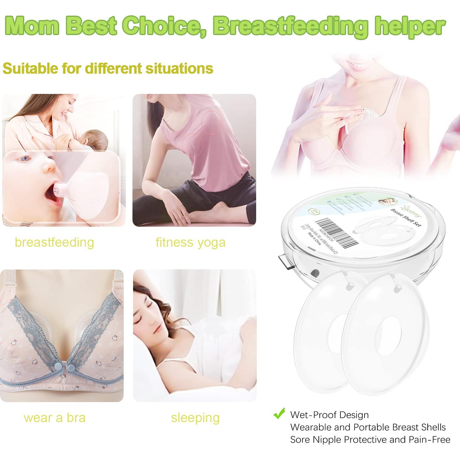 Recolector de Leche Materna Zdolmy 2PCS Silicona BPA Libre