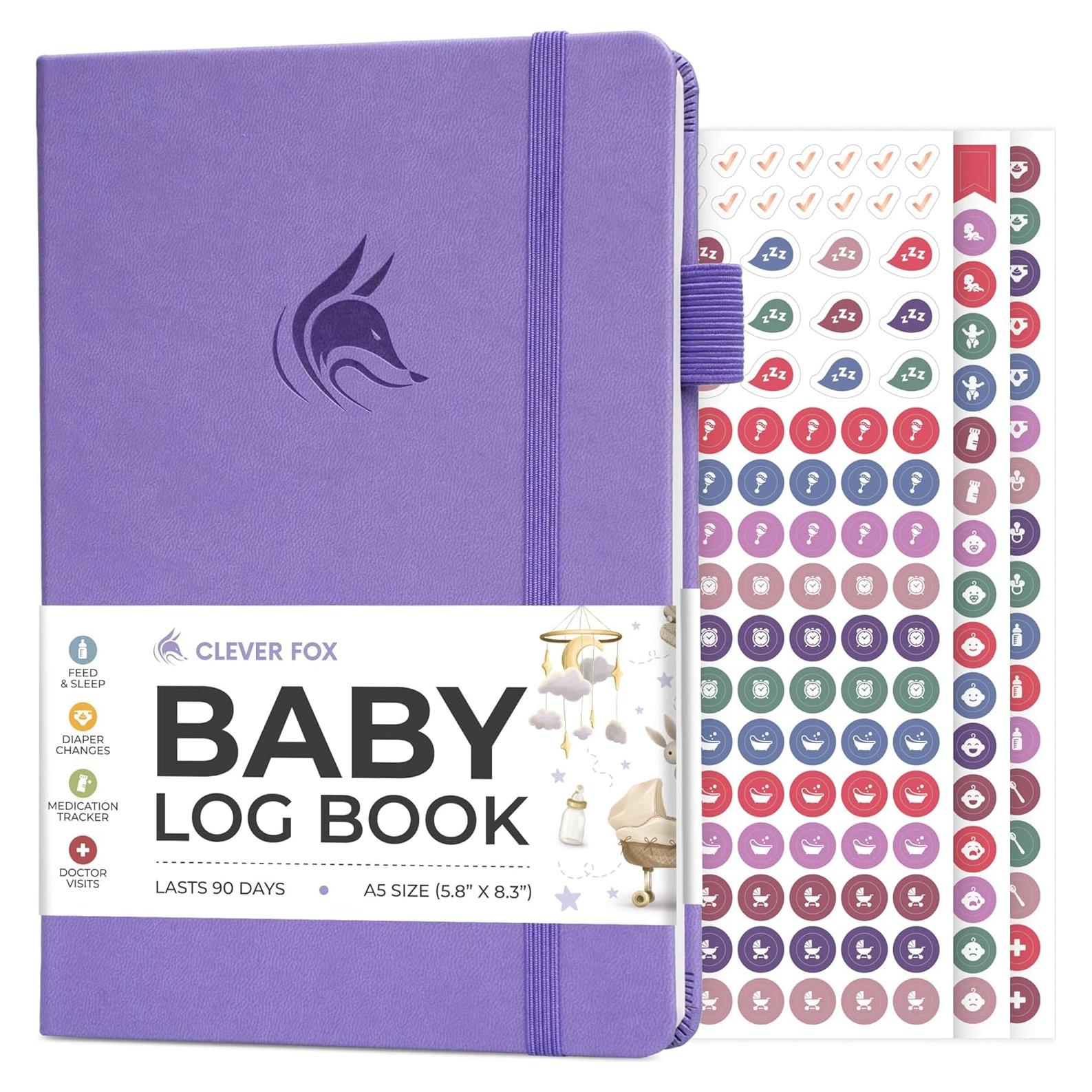 Diario de Alimentación y Sueño Clever Fox A5 Lavanda