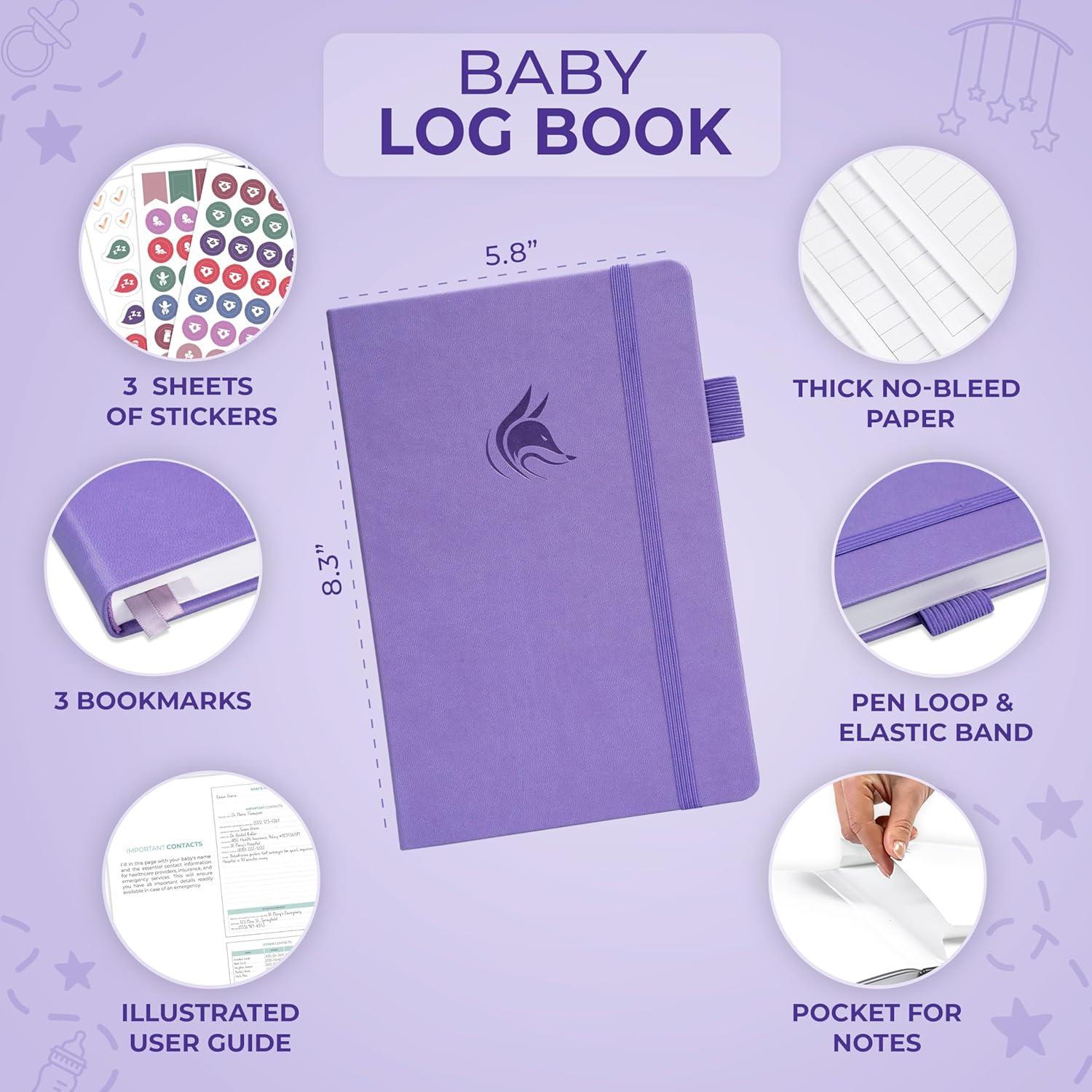 Diario de Alimentación y Sueño Clever Fox A5 Lavanda