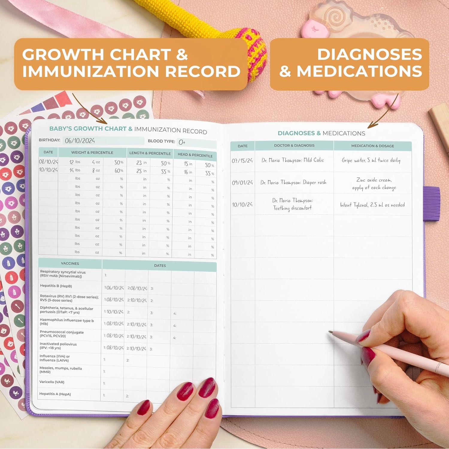 Diario de Alimentación y Sueño Clever Fox A5 Lavanda