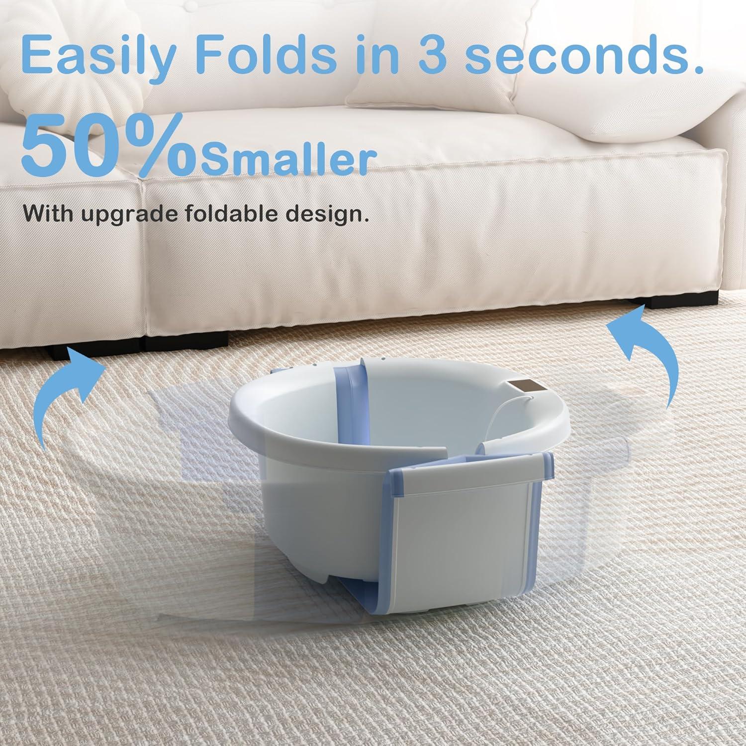 Bañera Plegable Grande para Bebés Spluvvly con Termómetro