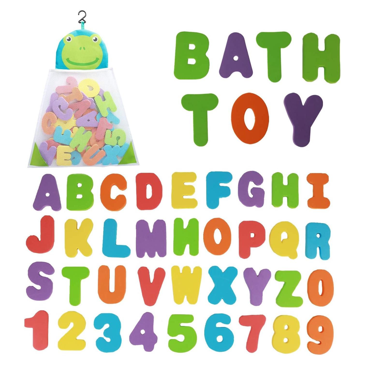 Organizador de Juguetes de Baño Funsland + 36 Letras y Números