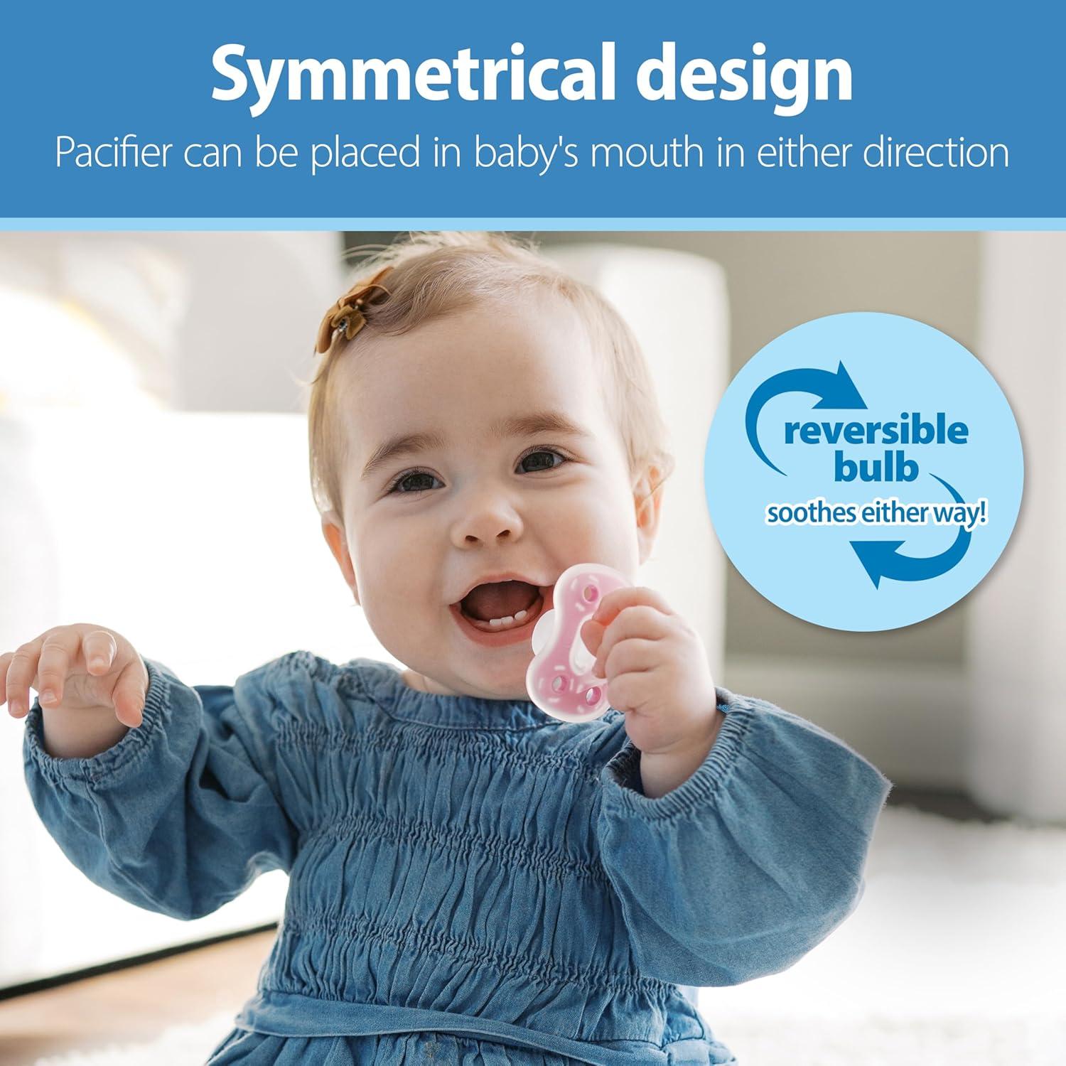 Chupete de Silicona Dr. Brown's Advantage 6-18m Paquete de 3