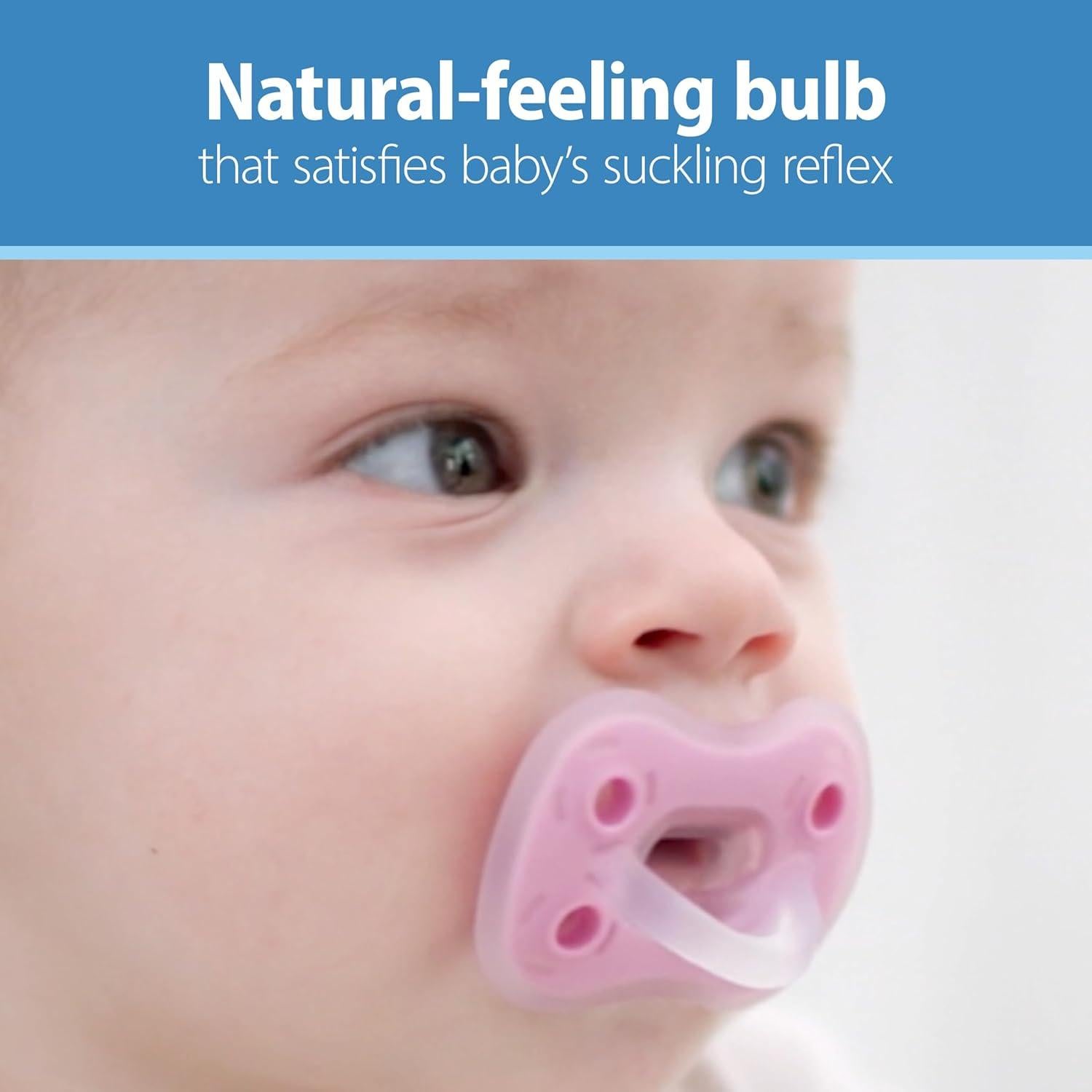 Chupete de Silicona Dr. Brown's Advantage 6-18m Paquete de 3