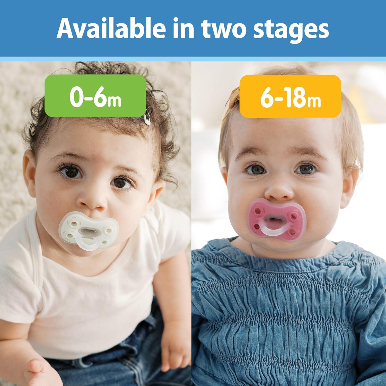 Chupete de Silicona Dr. Brown's Advantage 6-18m Paquete de 3