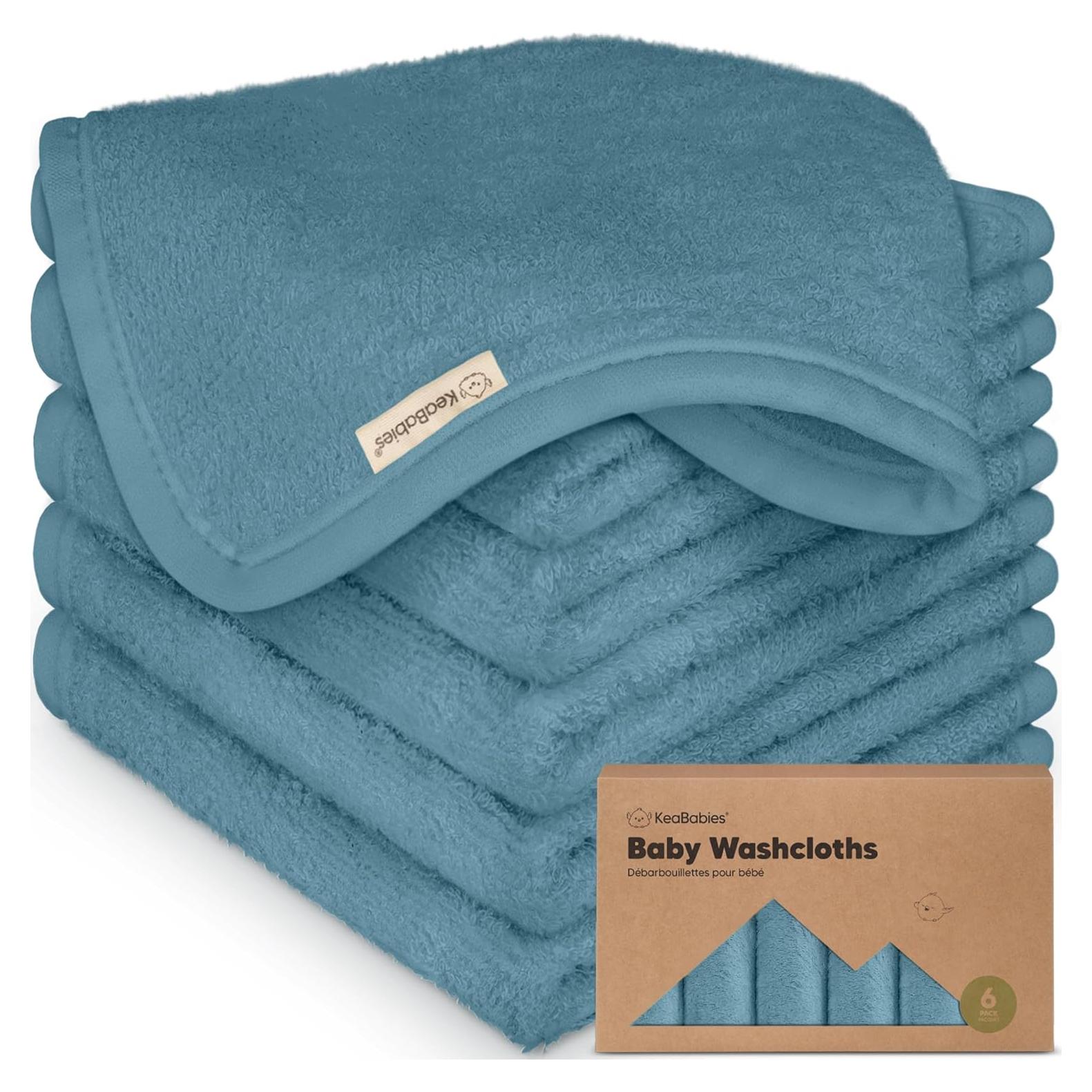 Toallitas para Bebés KeaBabies - 6 Piezas 25x25cm Viscosa Bambú