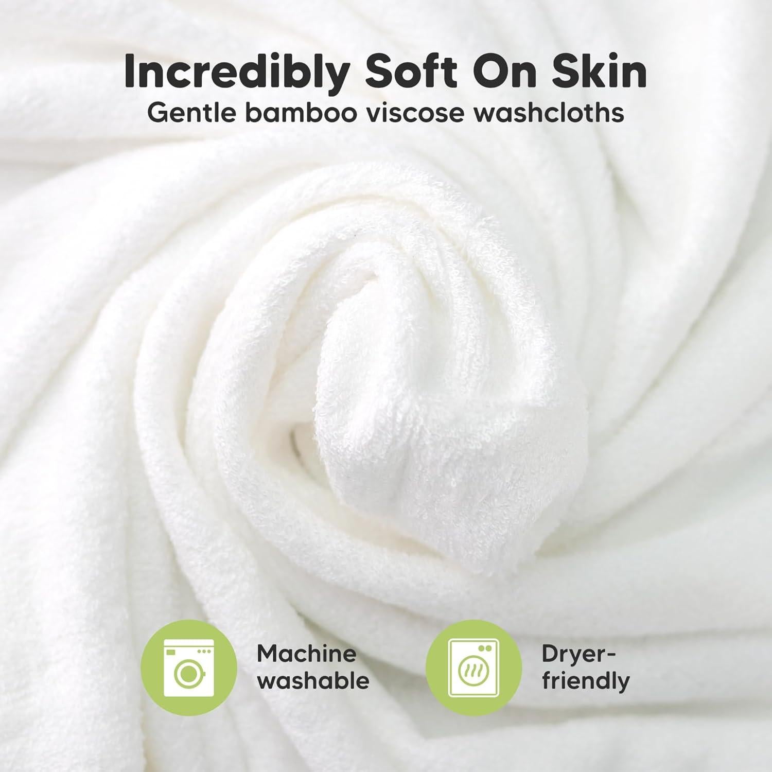 Toallitas para Bebés KeaBabies - 6 Piezas 25x25cm Viscosa Bambú