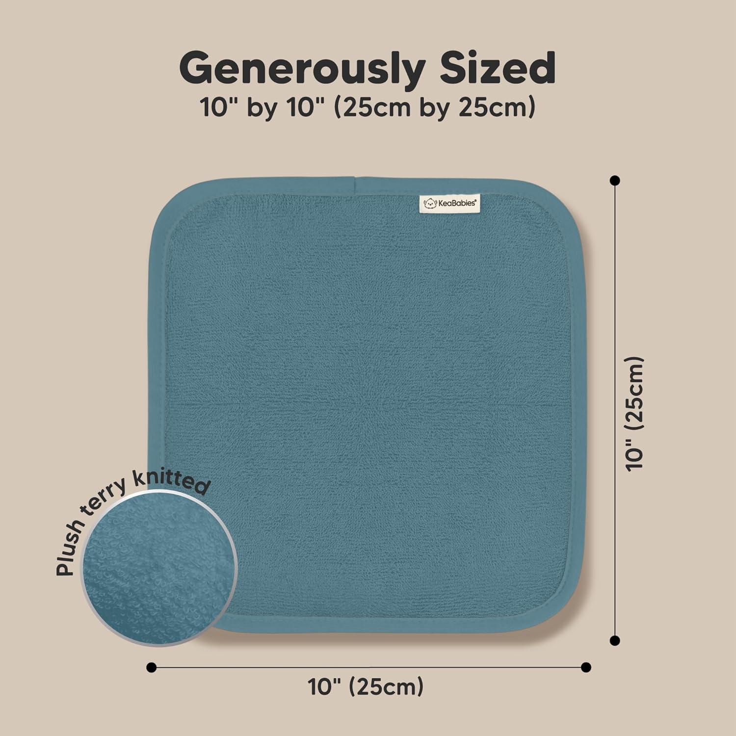 Toallitas para Bebés KeaBabies - 6 Piezas 25x25cm Viscosa Bambú