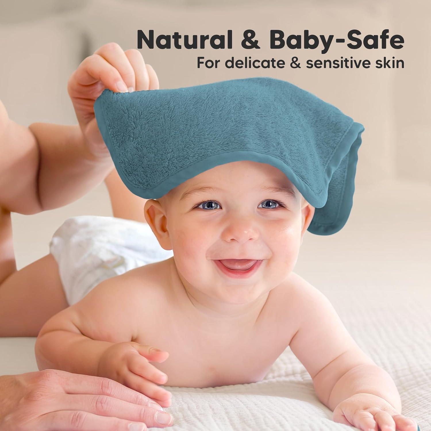 Toallitas para Bebés KeaBabies - 6 Piezas 25x25cm Viscosa Bambú