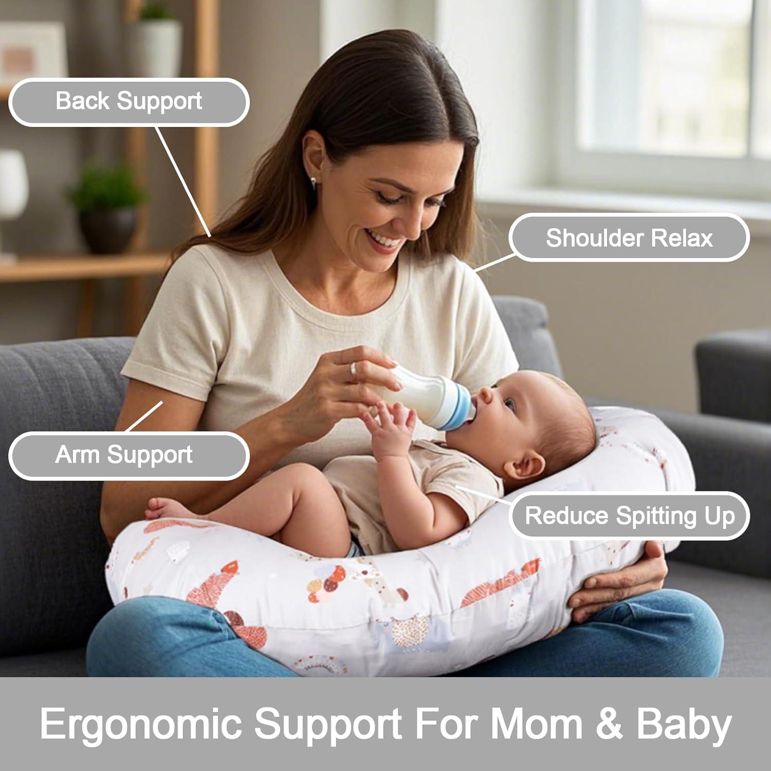 Almohada de Lactancia x-vesolje Gris Animal Ergonométrica