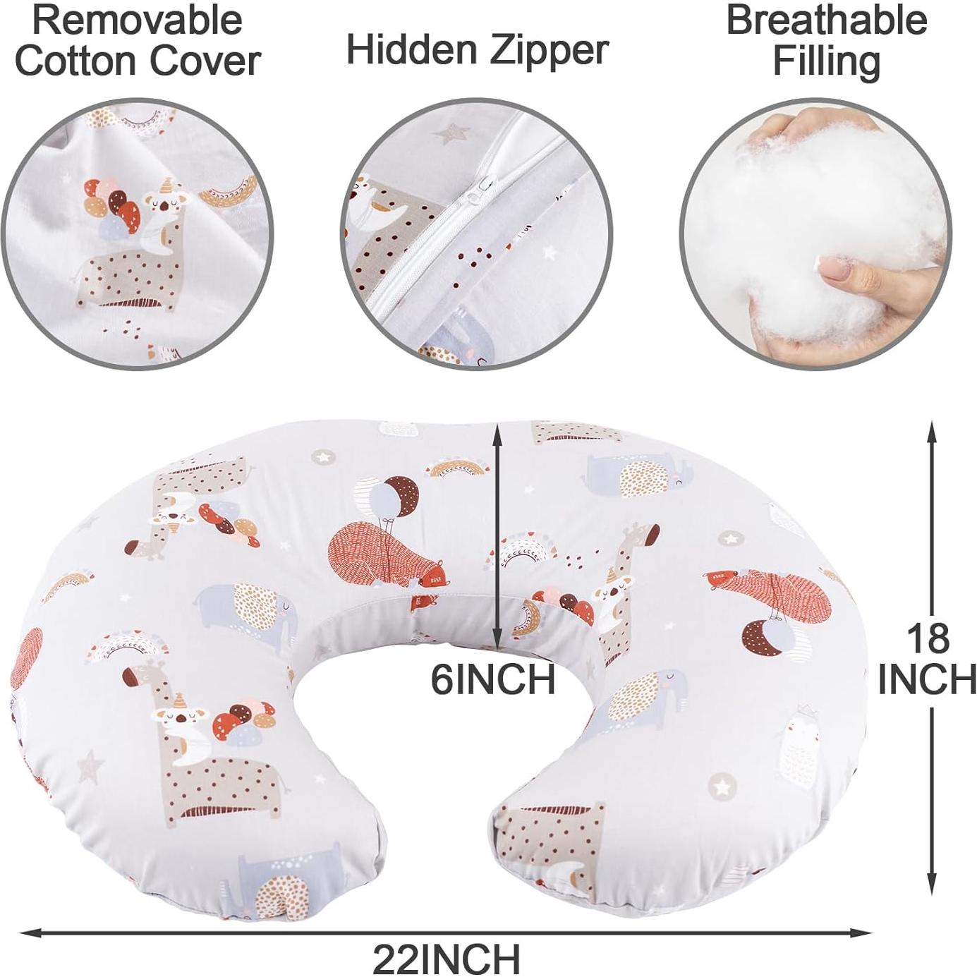 Almohada de Lactancia x-vesolje Gris Animal Ergonométrica