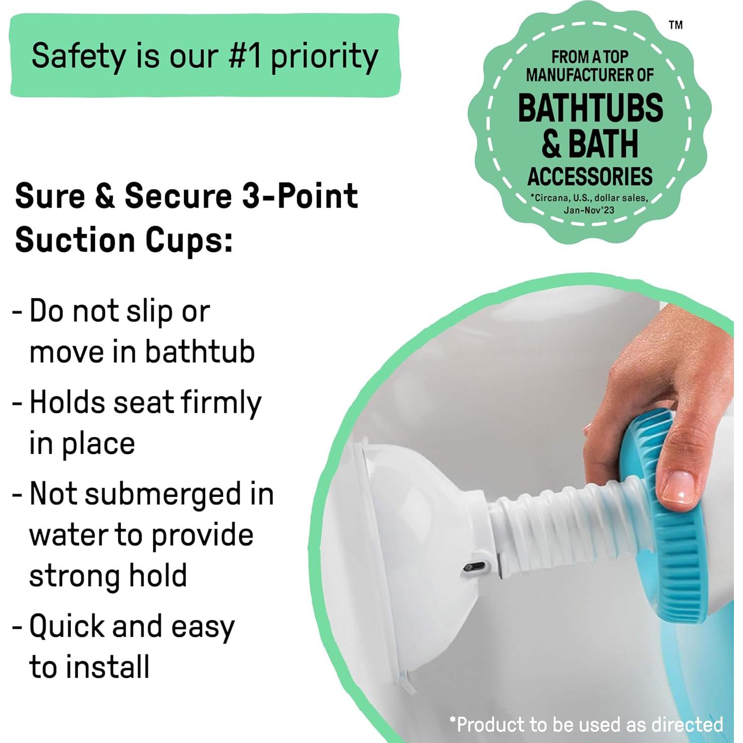 Asiento de Baño para Bebés Ingenuity Aqua - Soporte Seguro 42x40cm