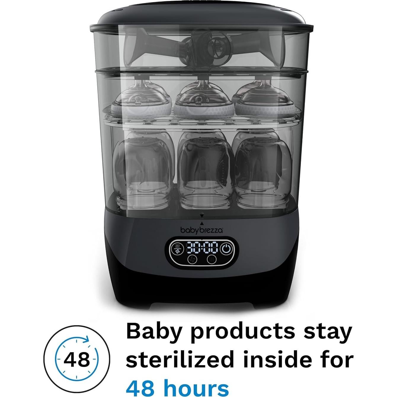 Esterilizador y Secador Baby Brezza Avanzado Carbón 8 Botellas