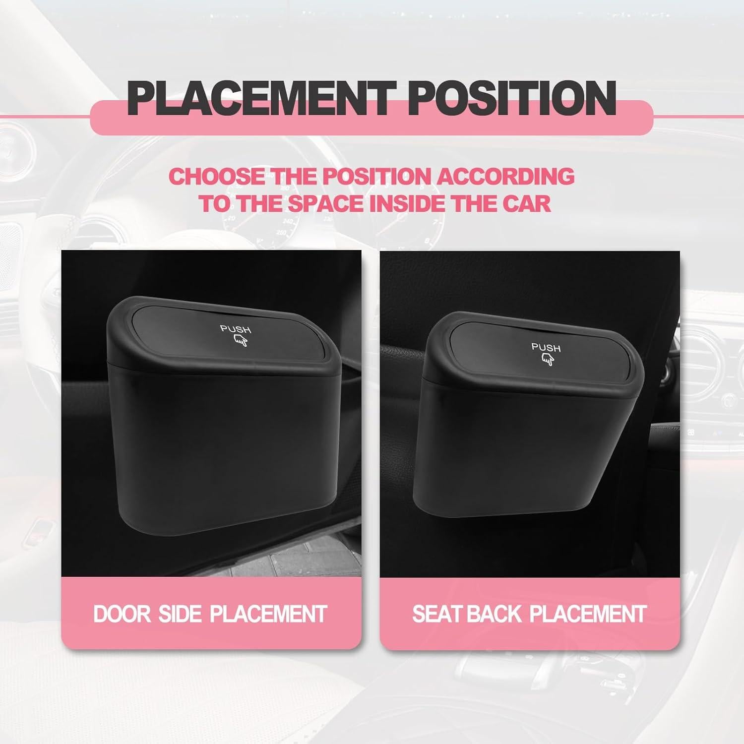 Basurero de coche BSAMZO a prueba de fugas negro 1 unidad