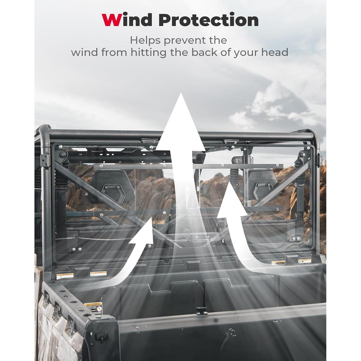 Ventana Trasera KEMIMOTO Ventilada 2 en 1 para CFMOTO UFORCE