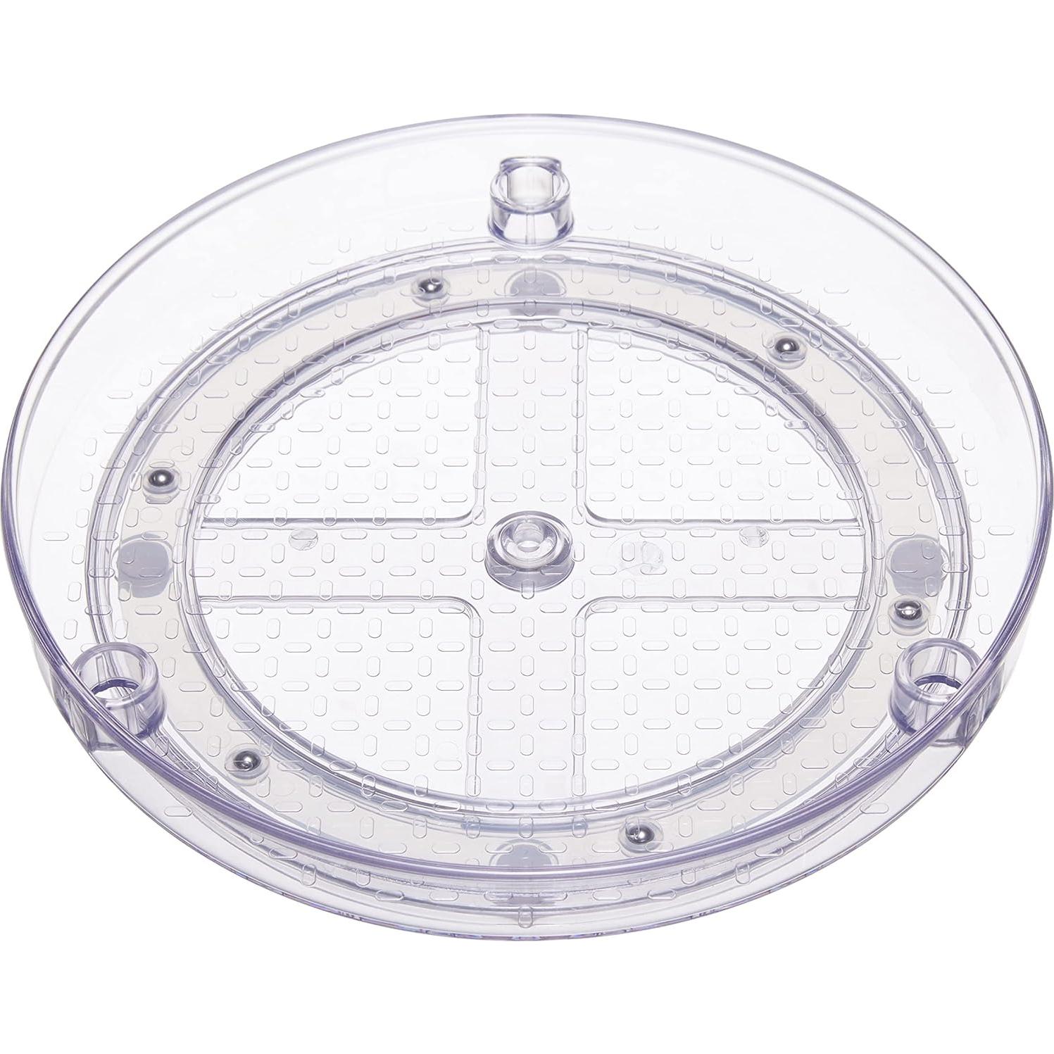 Organizador giratorio Amazon Basics 22,86 cm 2 niveles transparente