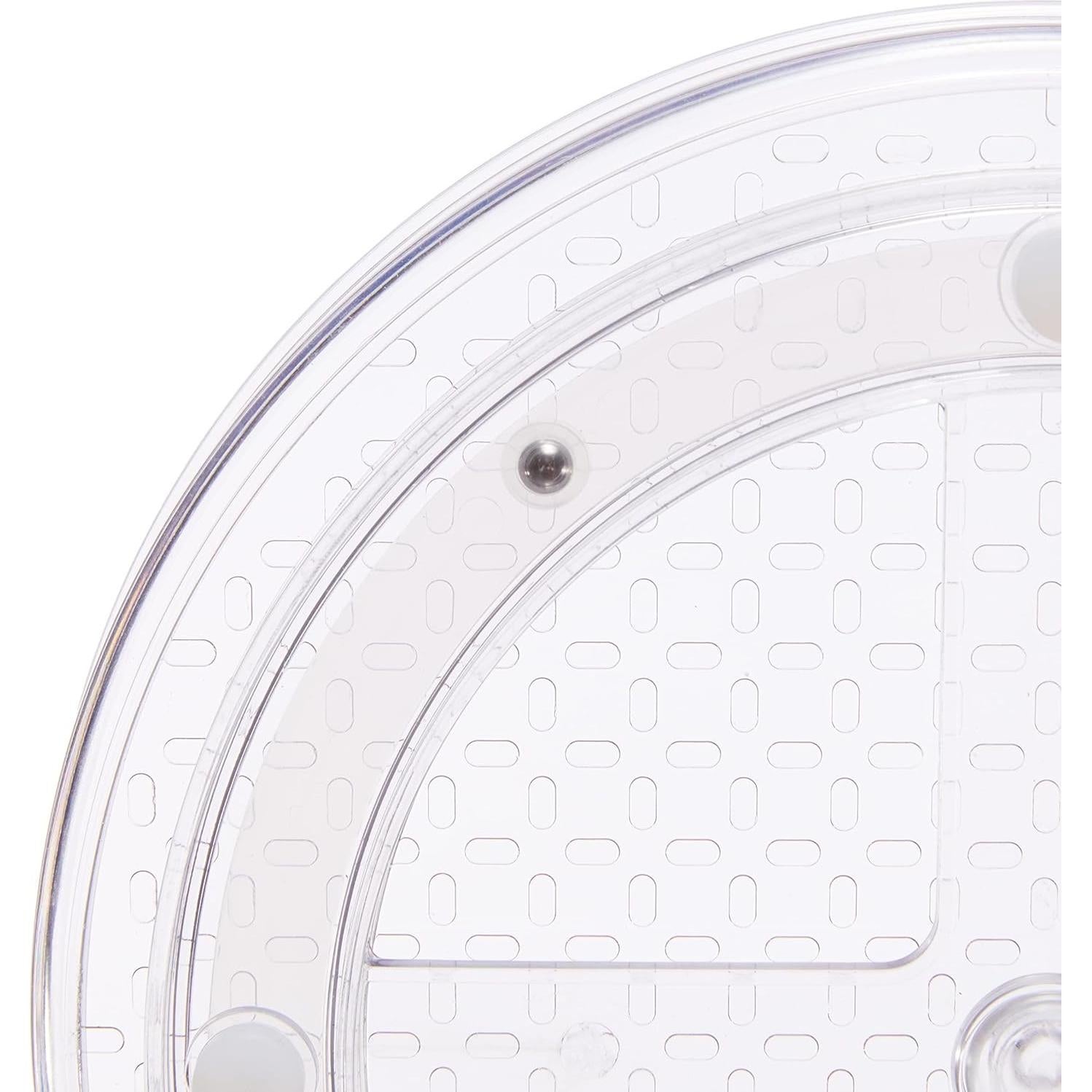 Organizador giratorio Amazon Basics 22,86 cm 2 niveles transparente