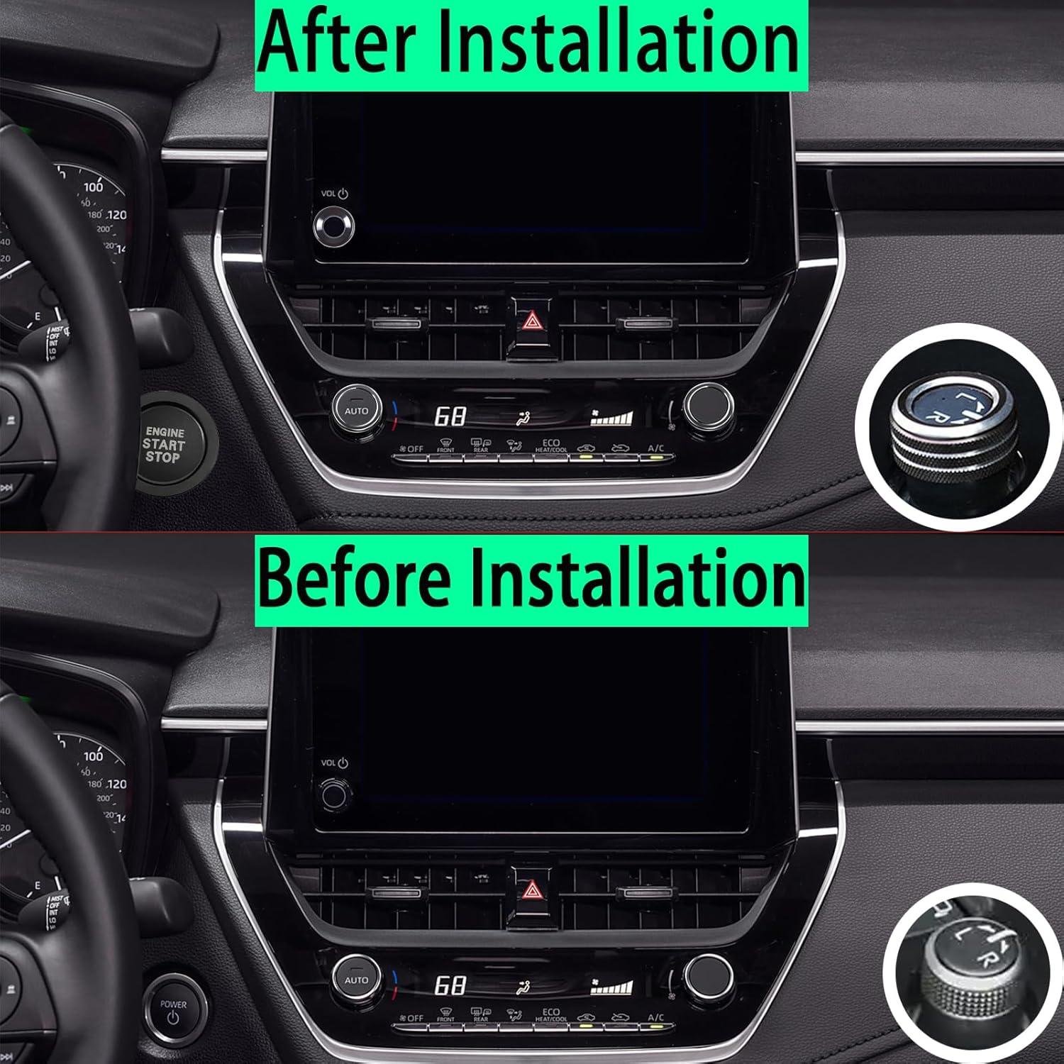 Cubiertas de Perilla para Toyota Corolla 2023-2025 Tyifxom (6pcs) Negro