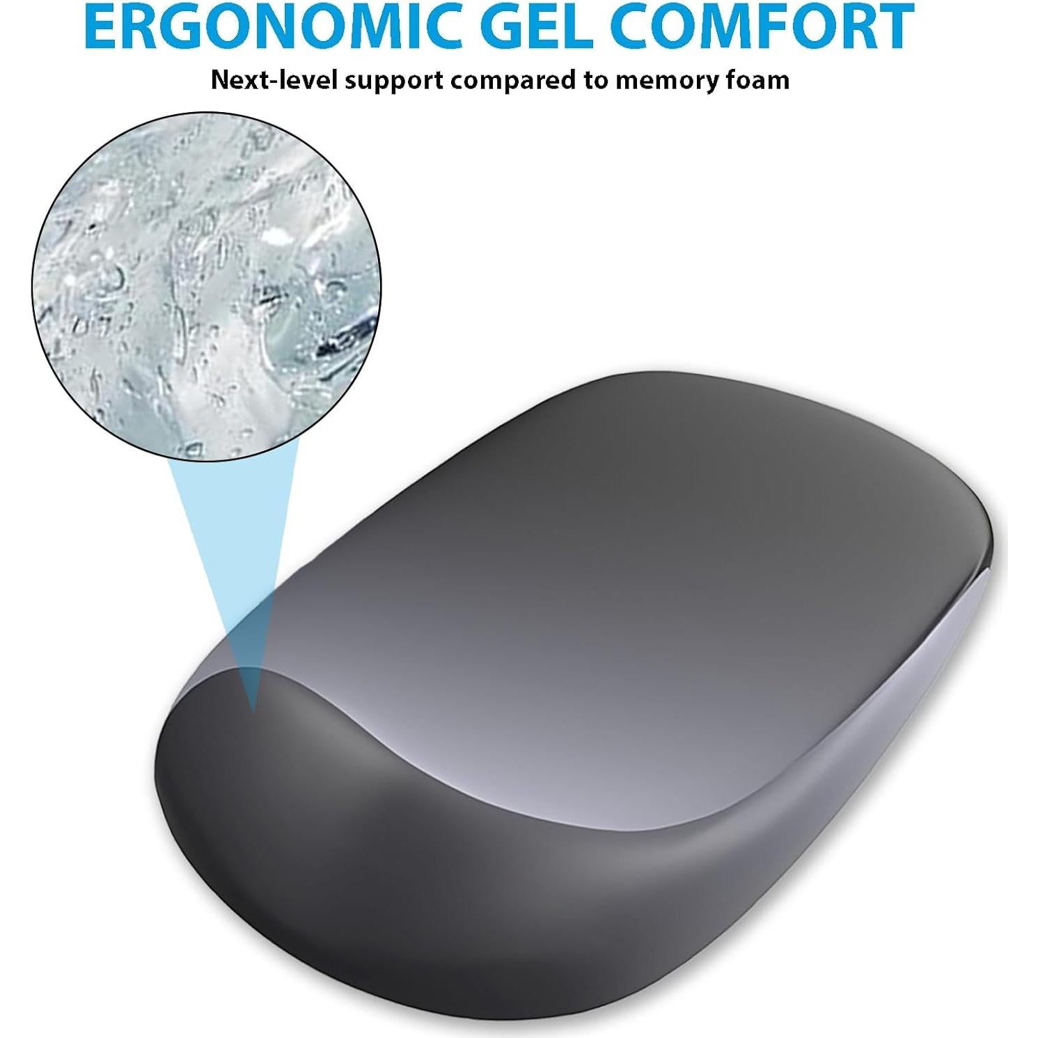Alfombrilla de Ratón Ergonómica KUTAKTO con Reposamuñecas de Gel