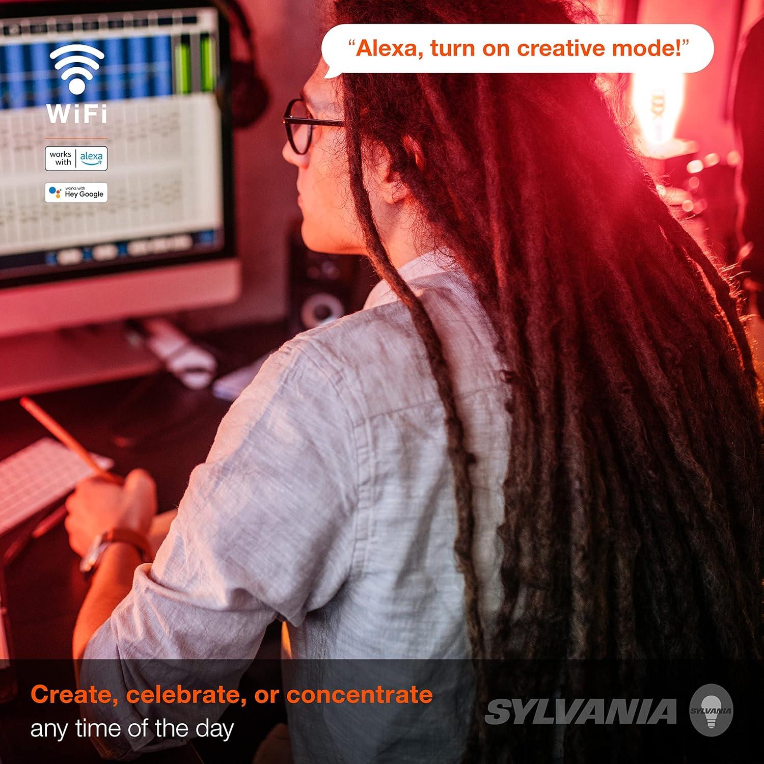 Bombilla LED inteligente Sylvania ST19 7W RGBW 2000K E26