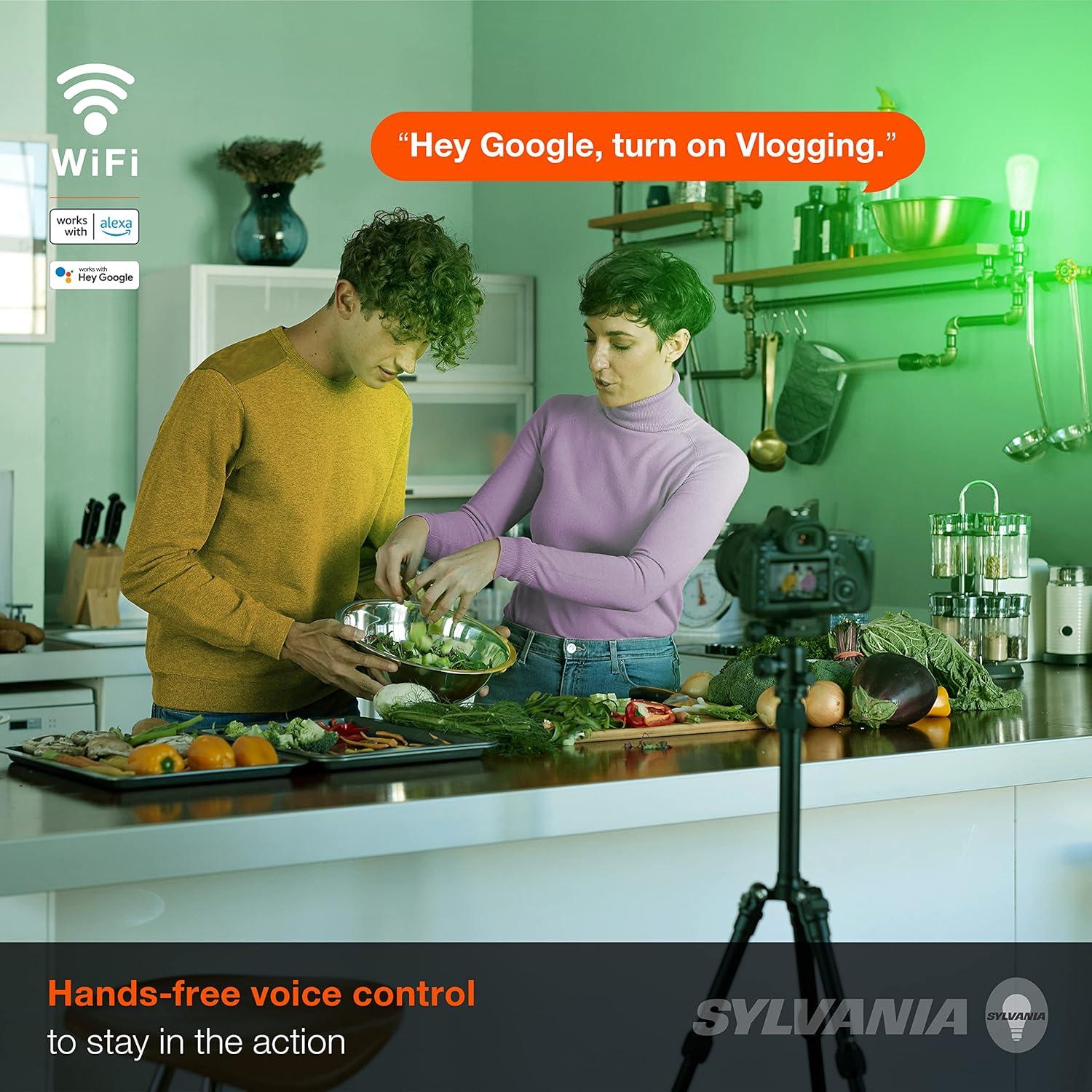 Bombilla LED inteligente Sylvania ST19 7W RGBW 2000K E26