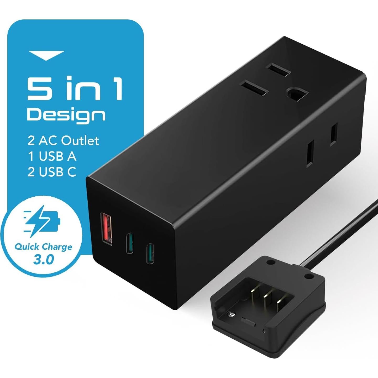 Adaptador de Viaje Mundial Ceptics 65W con 6 Accesorios