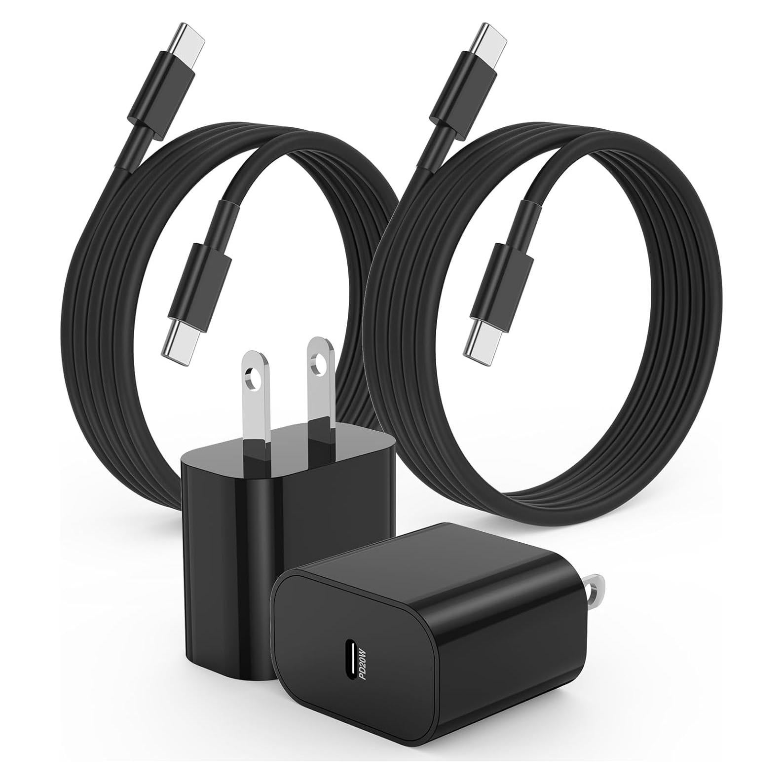 Cargador Rápido 20W USB C Eversame + 2 Cables 6 Pies
