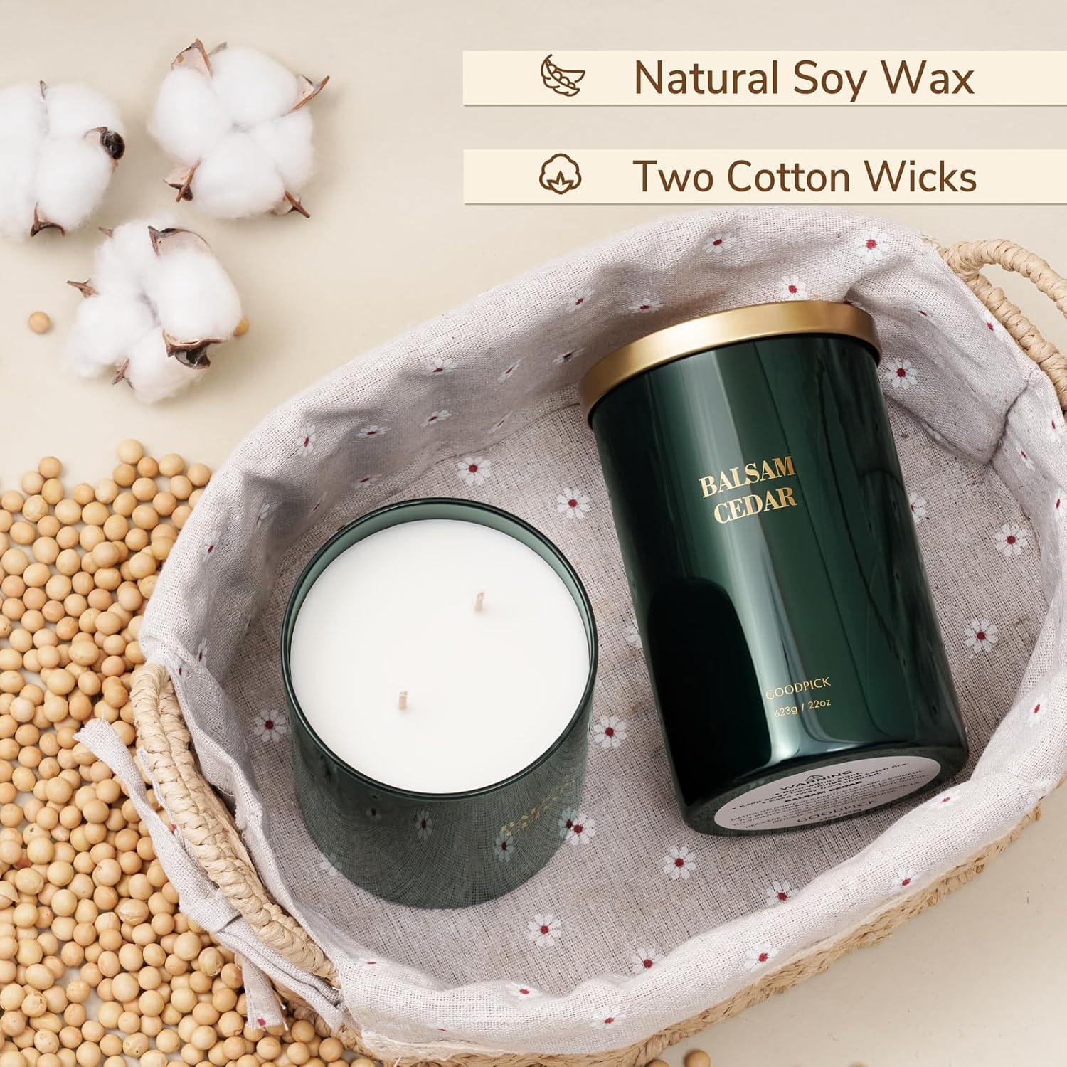 Vela Aromatizada de Soja Goodpick 622 g Cedro Balsámico