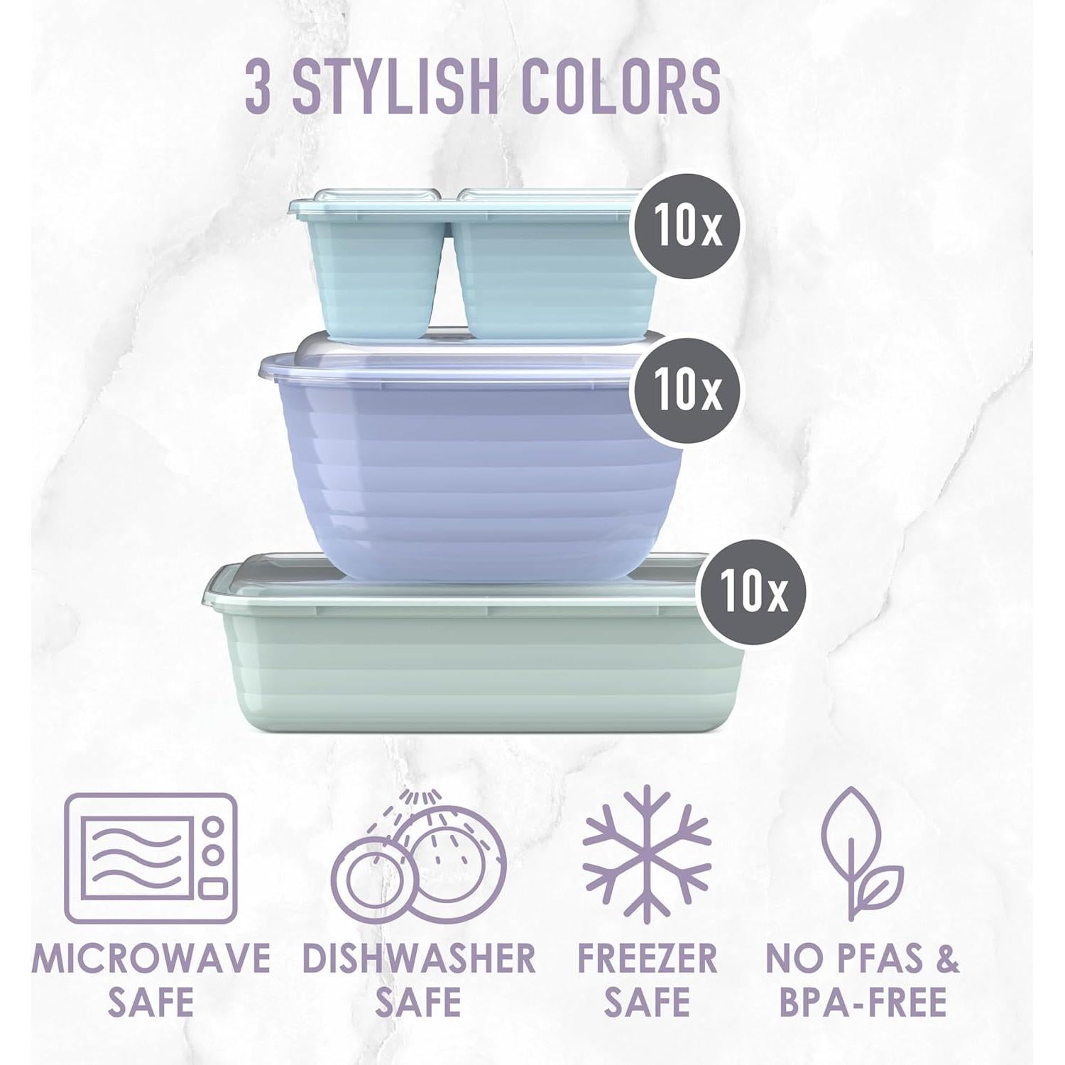 Kit de Preparación de Comidas Bentgo 60 Piezas - Sin BPA