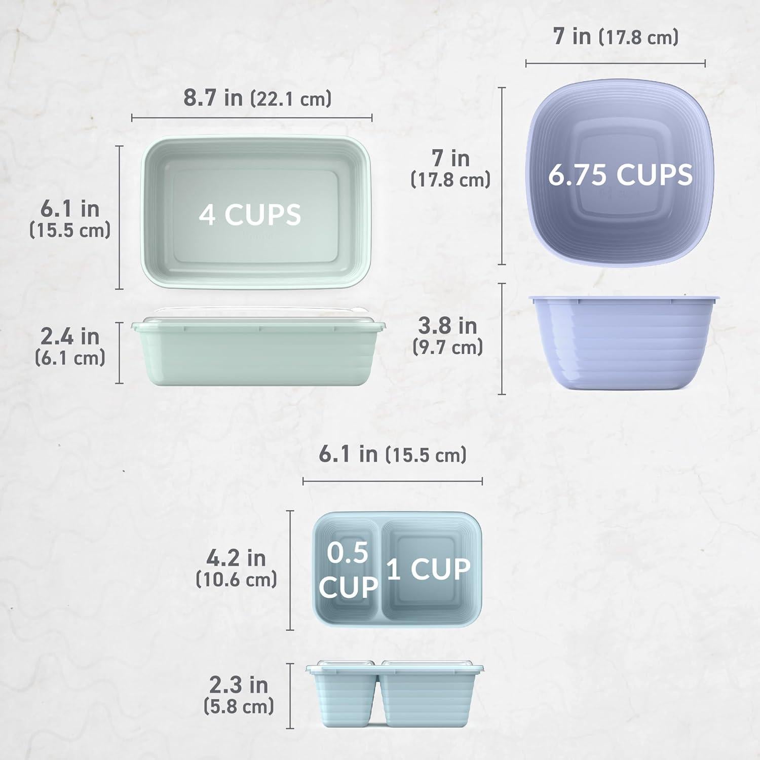 Kit de Preparación de Comidas Bentgo 60 Piezas - Sin BPA